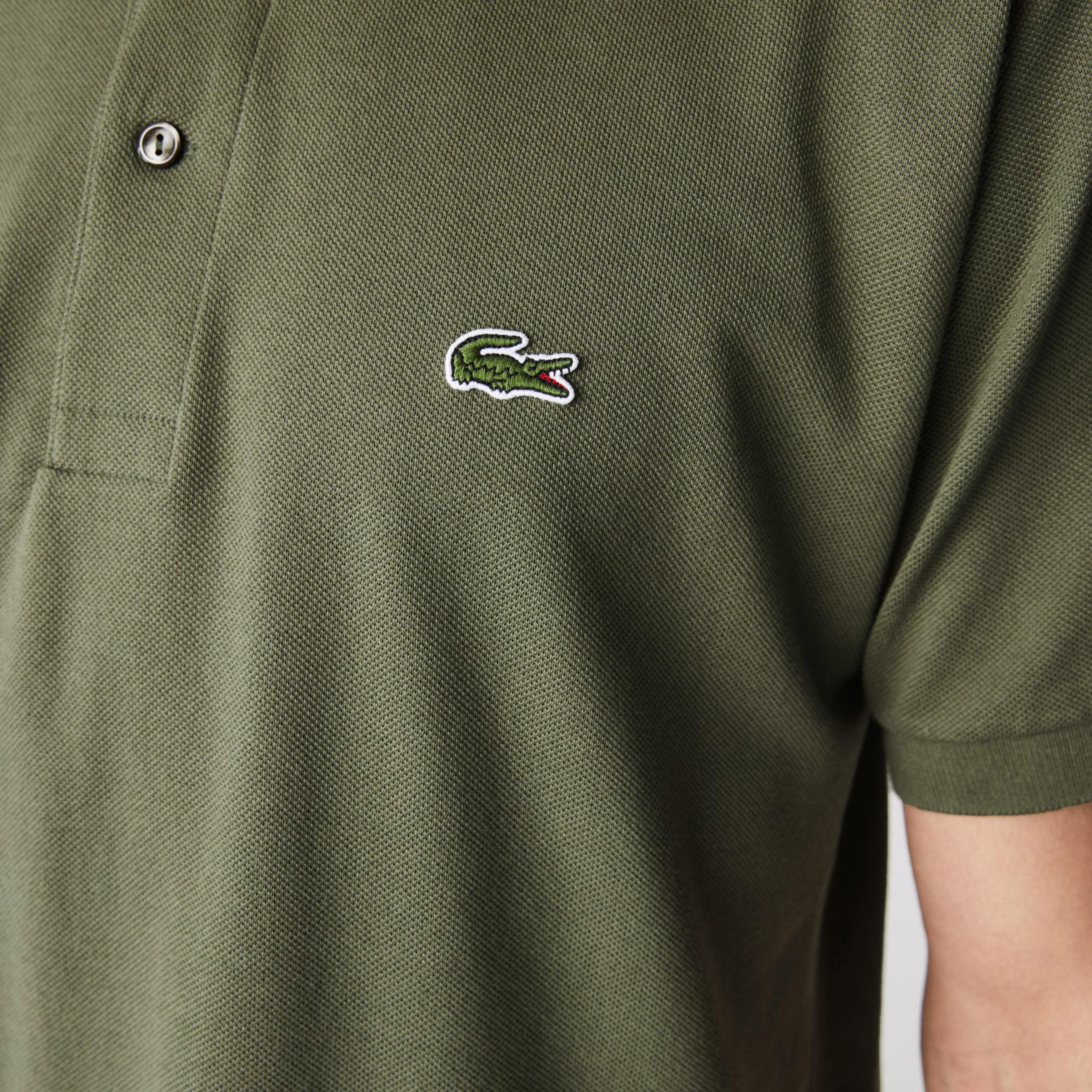 L.12.12 Erkek Classic Fit Haki Polo