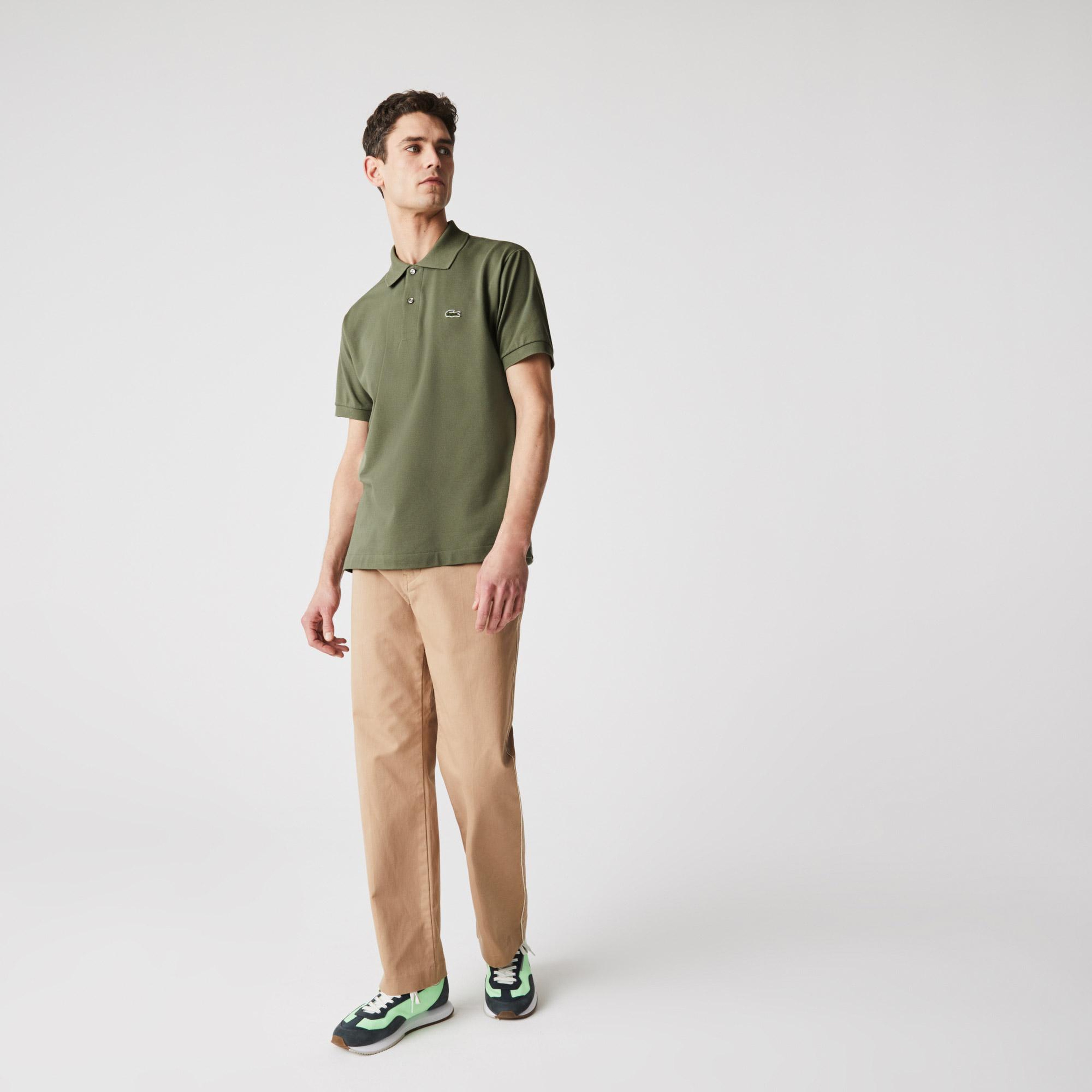 L.12.12 Erkek Classic Fit Haki Polo