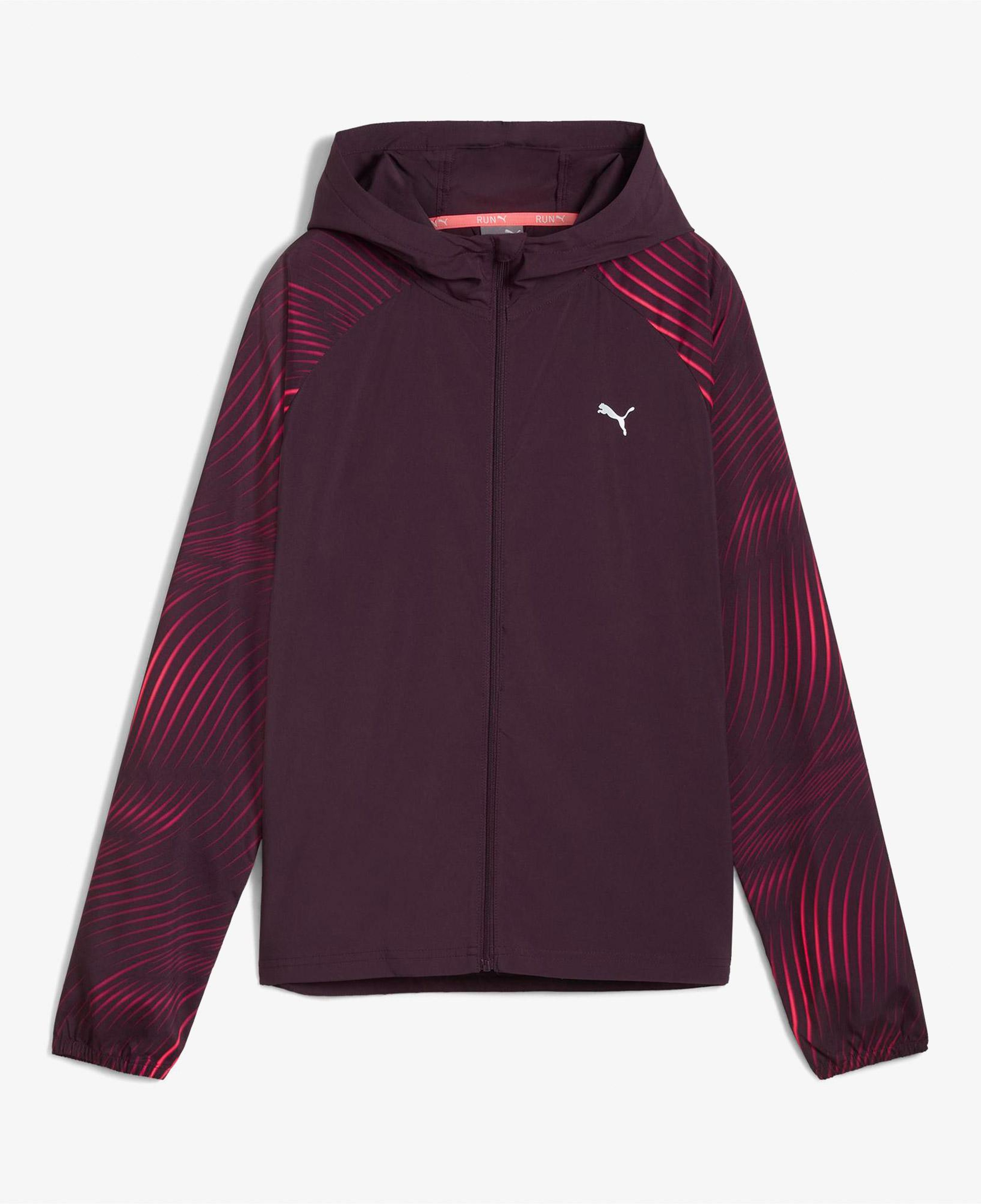 Puma Velocity Printed Kadın Bordo Koşu Ceketi