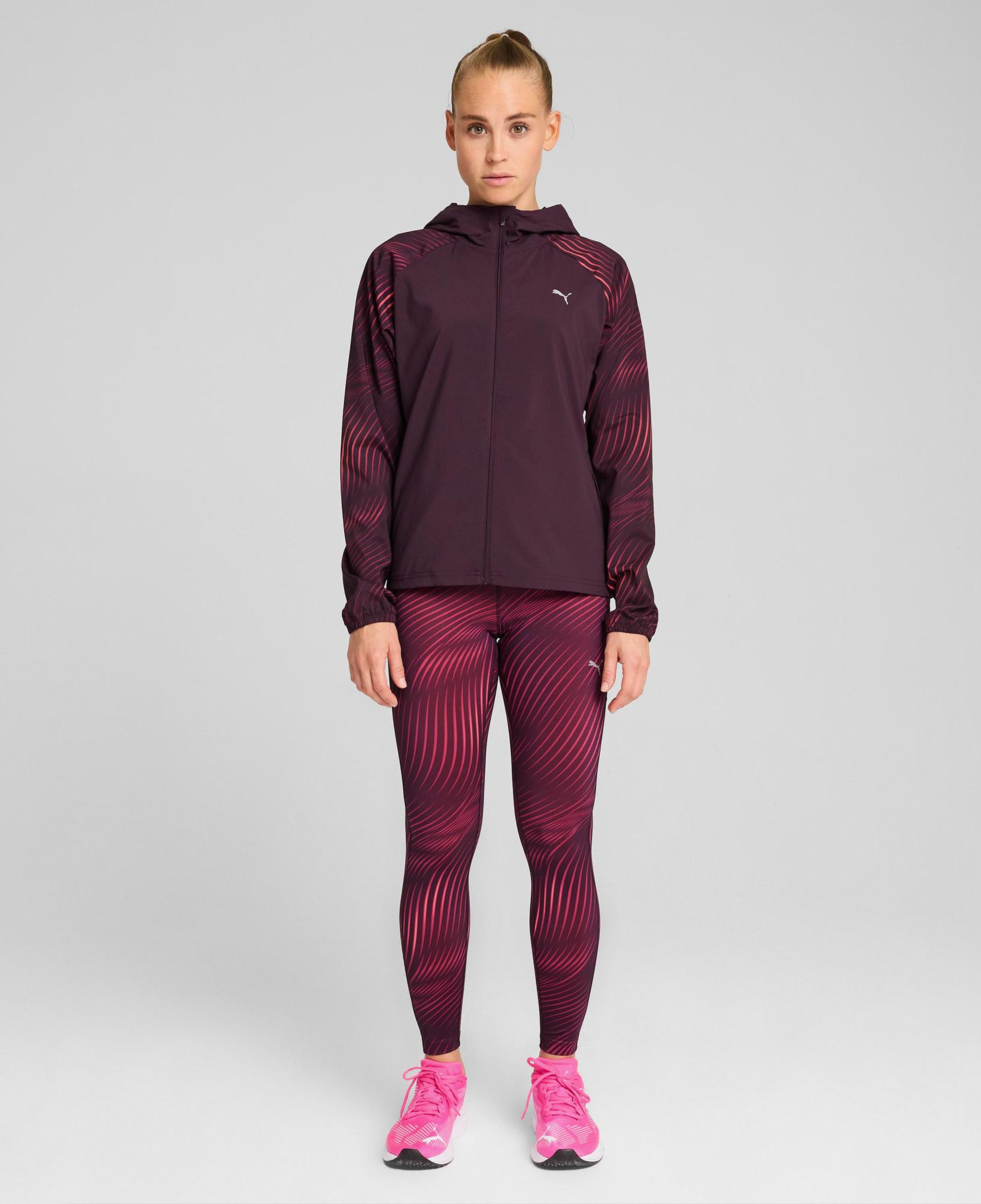 Puma Velocity Printed Kadın Bordo Koşu Ceketi