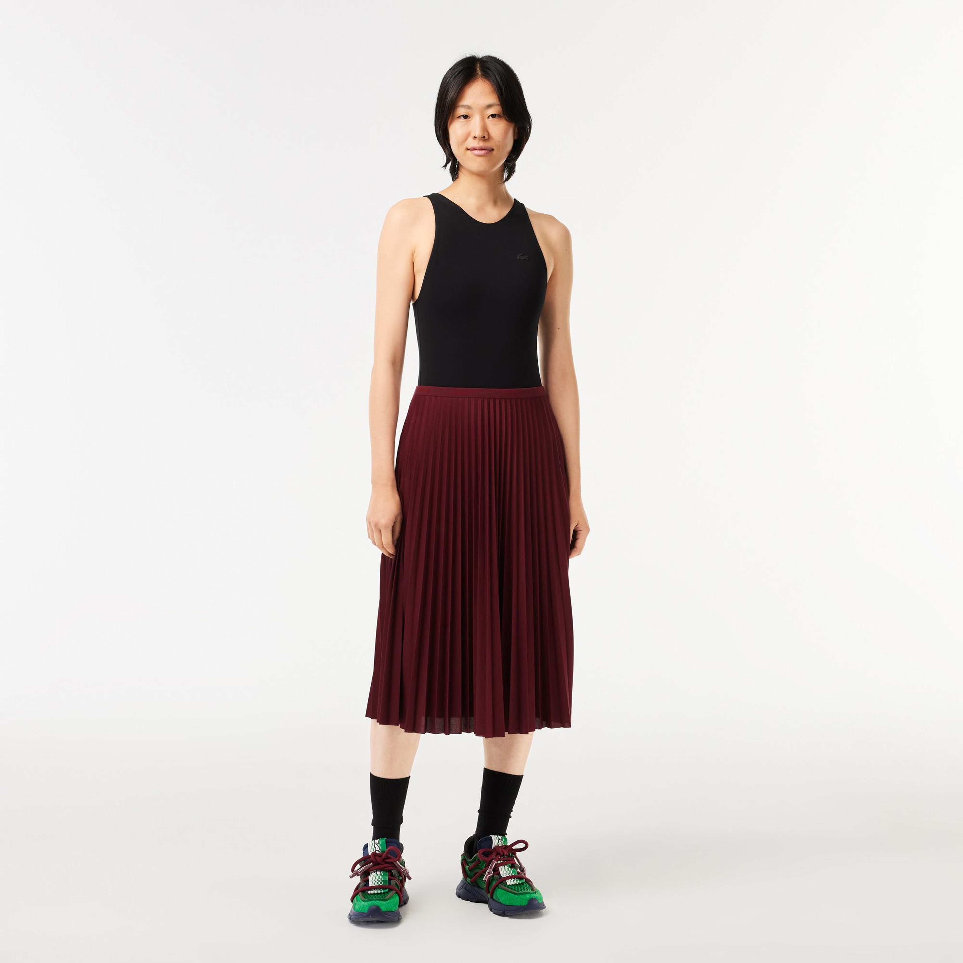 Kadın Loose Fit Bordo Etek