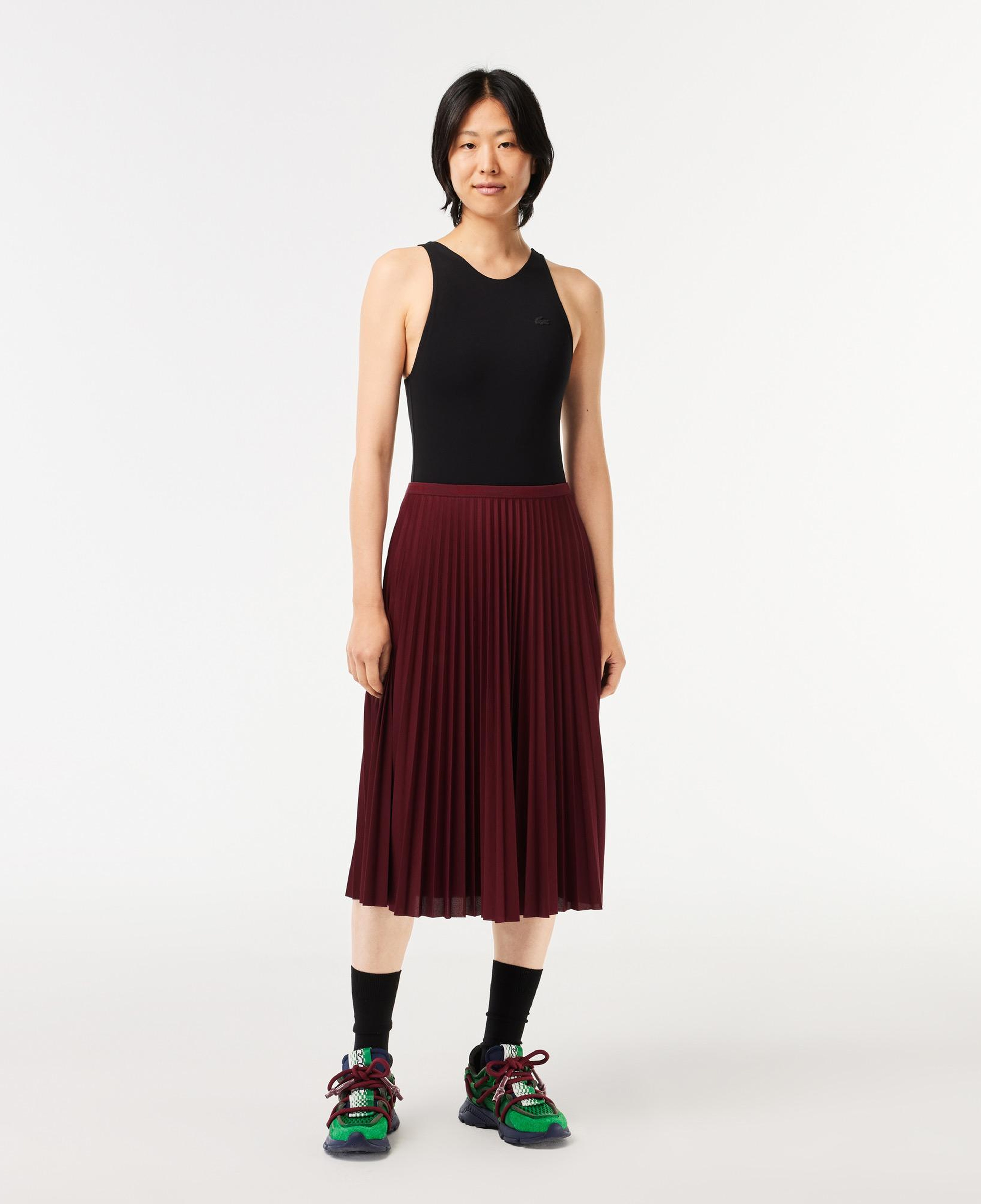 Kadın Loose Fit Bordo Etek