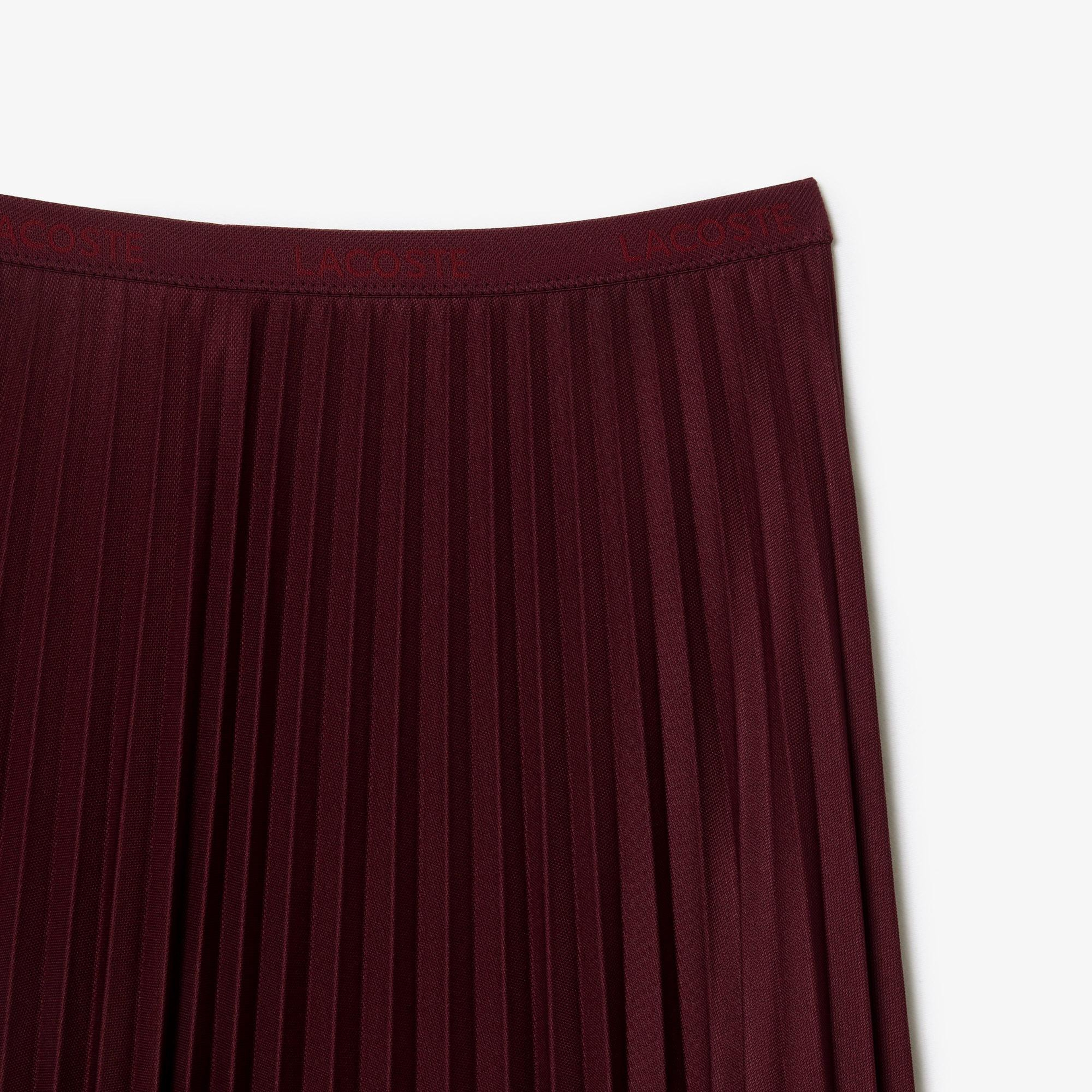 Kadın Loose Fit Bordo Etek