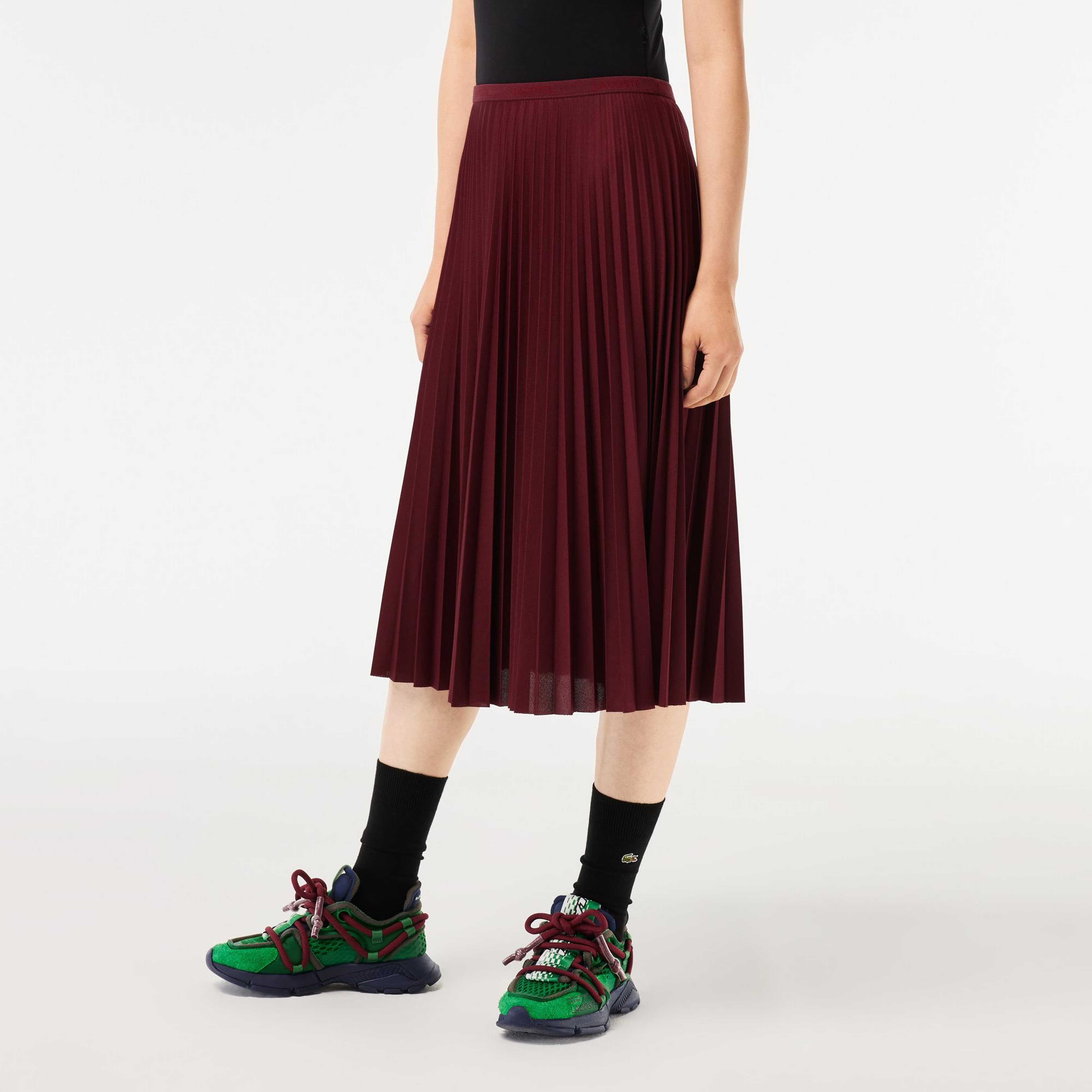 Kadın Loose Fit Bordo Etek