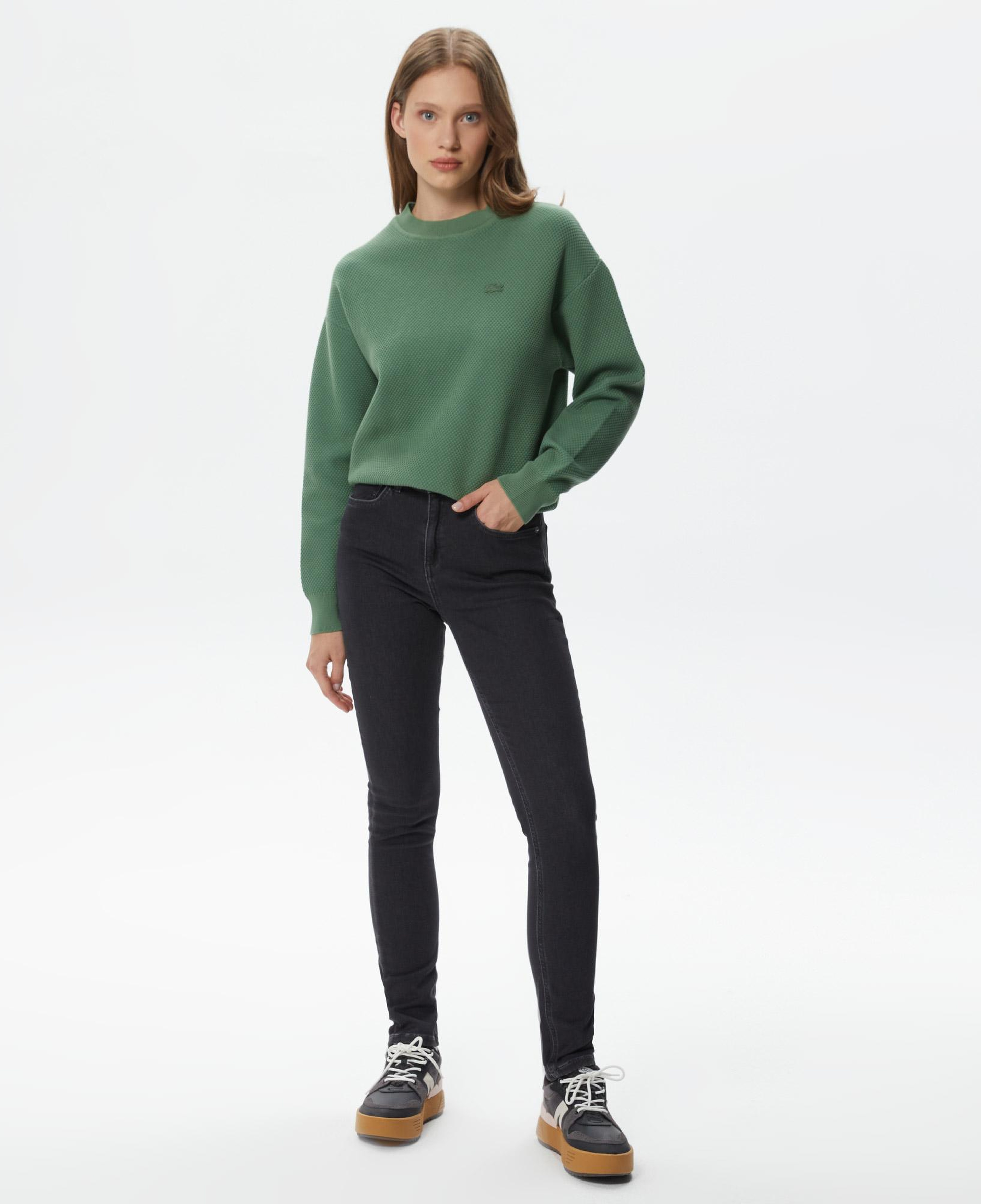 Lacoste Kadın Skinny Fit Denim Açık Gri Pantolon