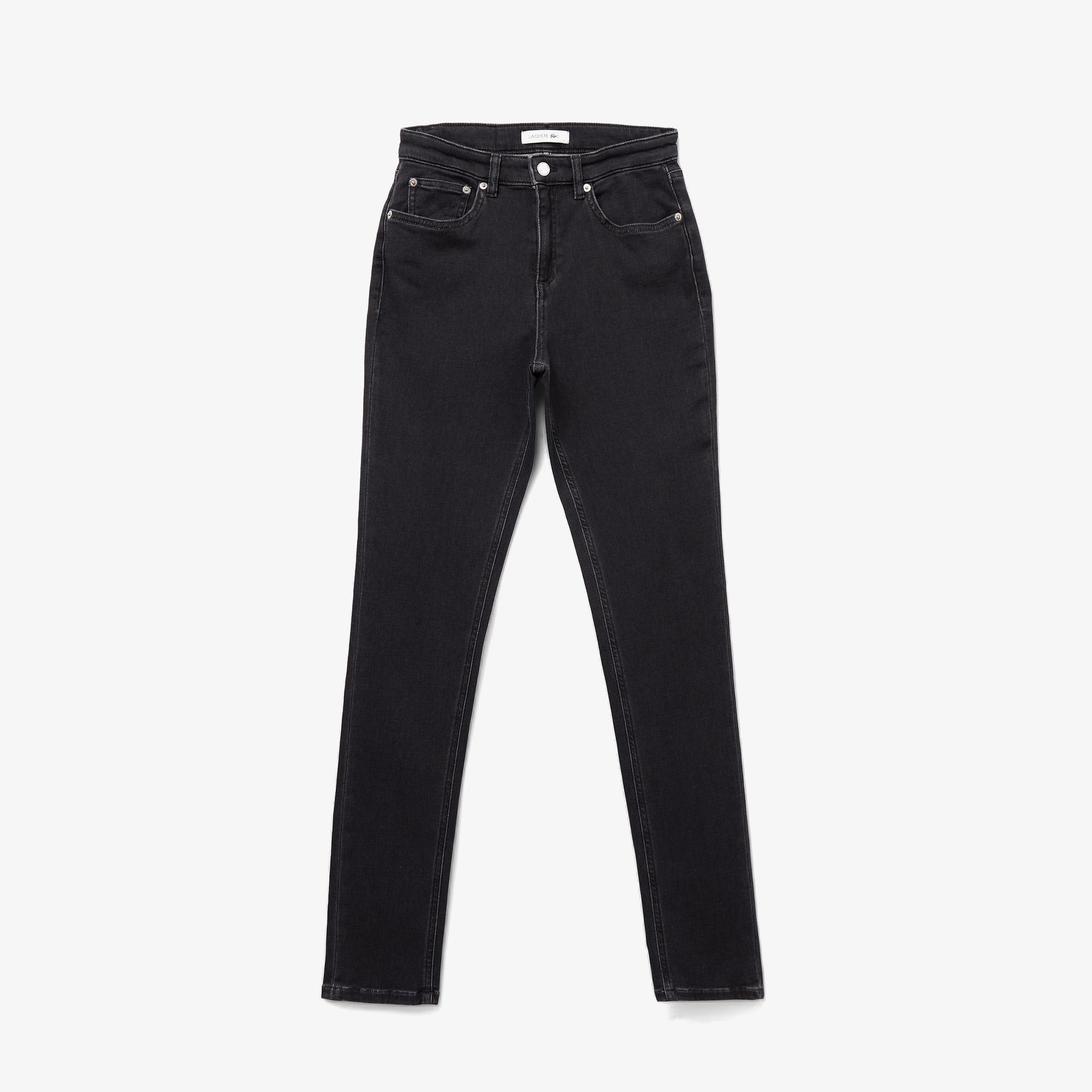 Lacoste Kadın Skinny Fit Denim Açık Gri Pantolon
