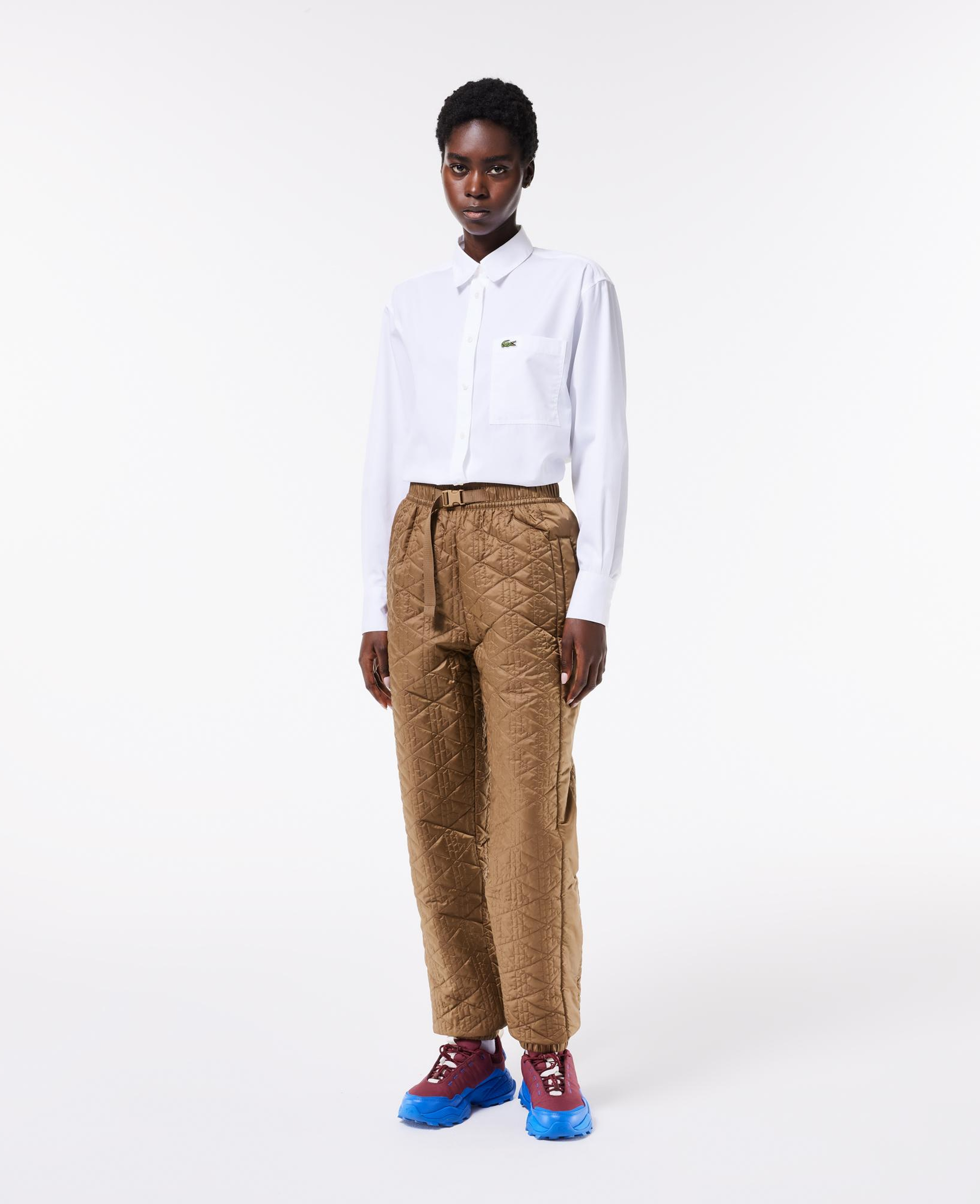 Kadın Straight Fit Monogram Kahverengi Eşofman Altı