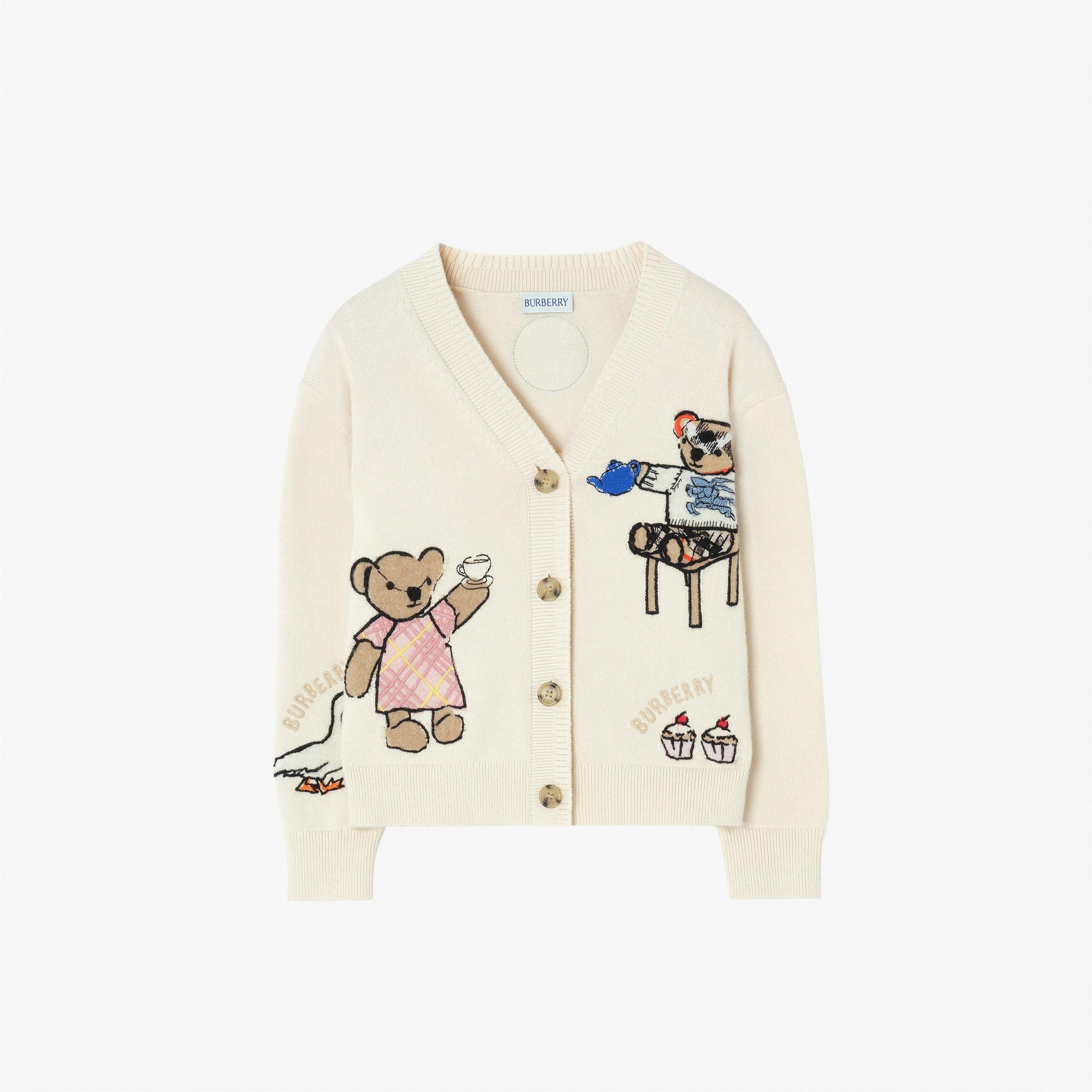 Burberry Bear Party Car Çocuk Mavi Hırka