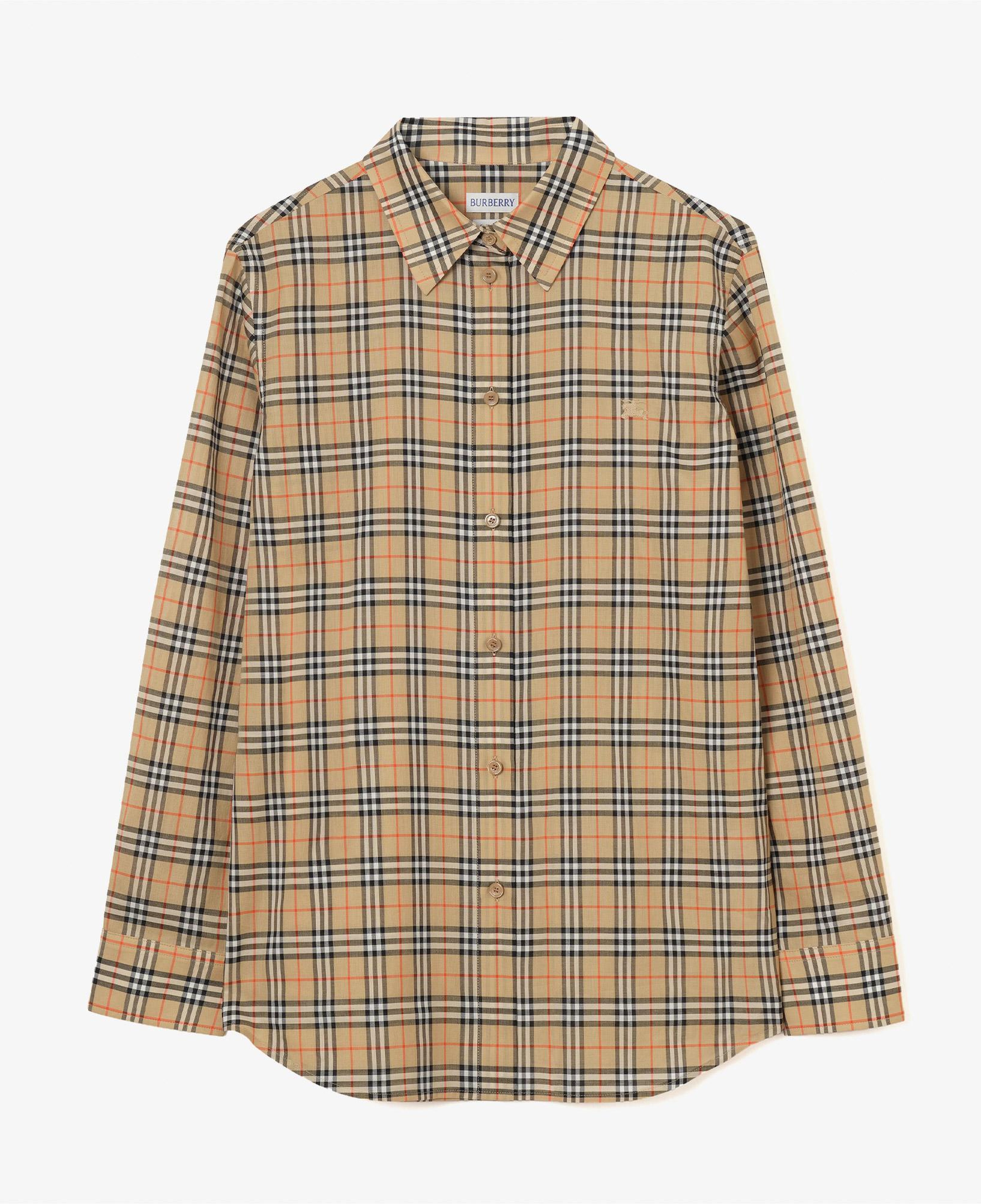 Burberry Emma Check Kadın Bej Gömlek