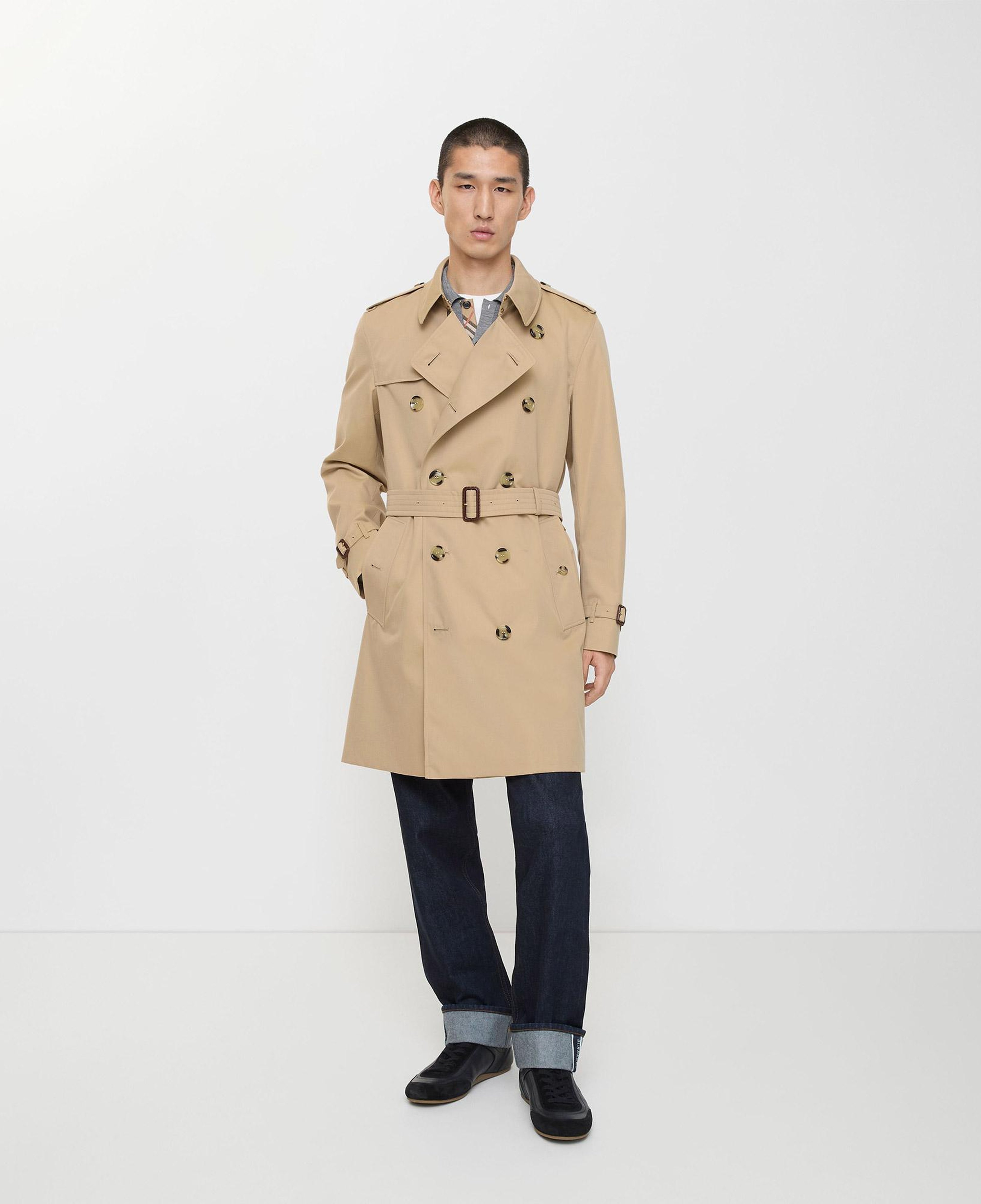 Burberry Mid-length Kensington Heritage Erkek Bej Trençkot