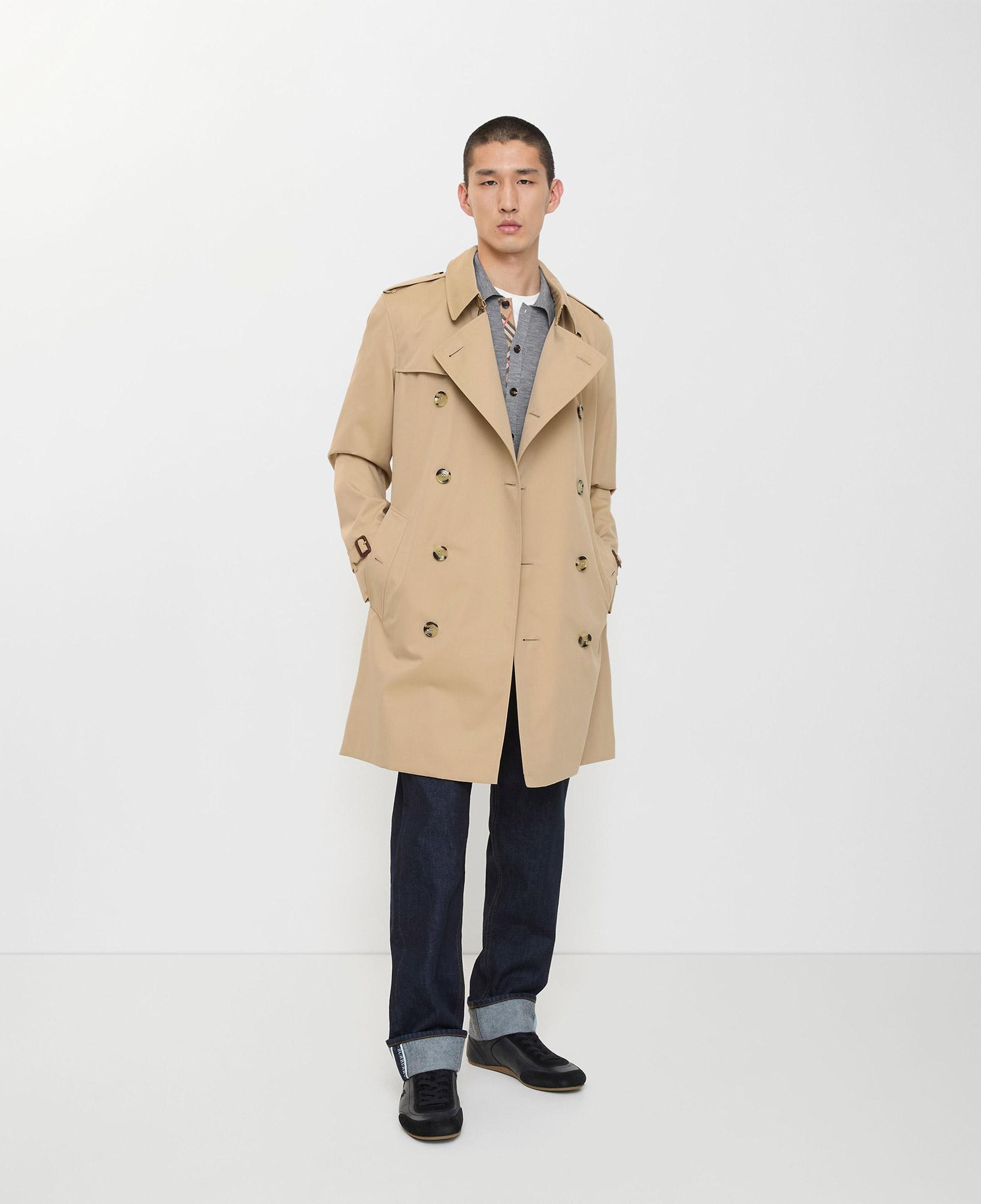 Burberry Mid-length Kensington Heritage Erkek Bej Trençkot