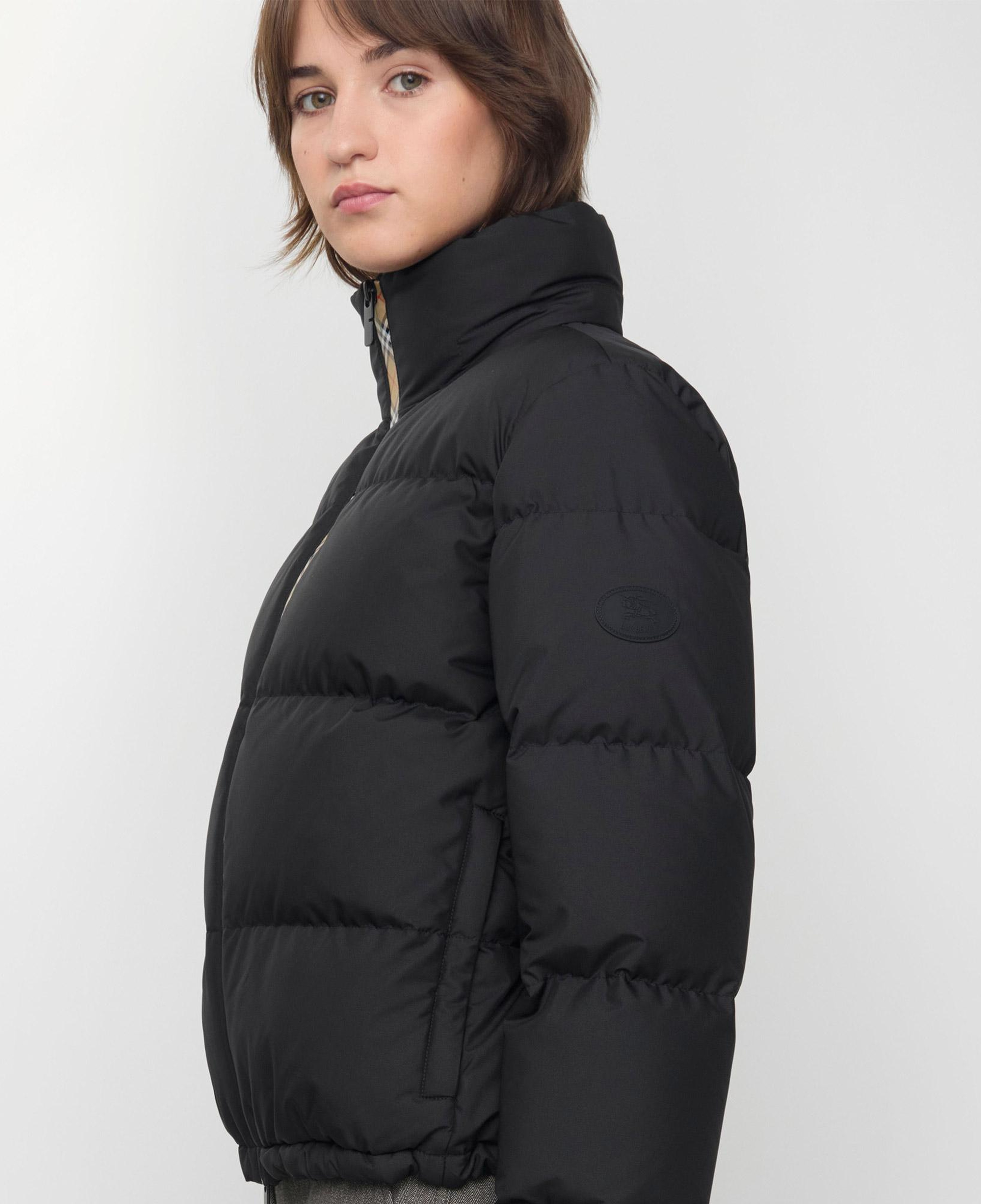 Burberry Checker-tape Ambleside Puffer Kadın Siyah Mont