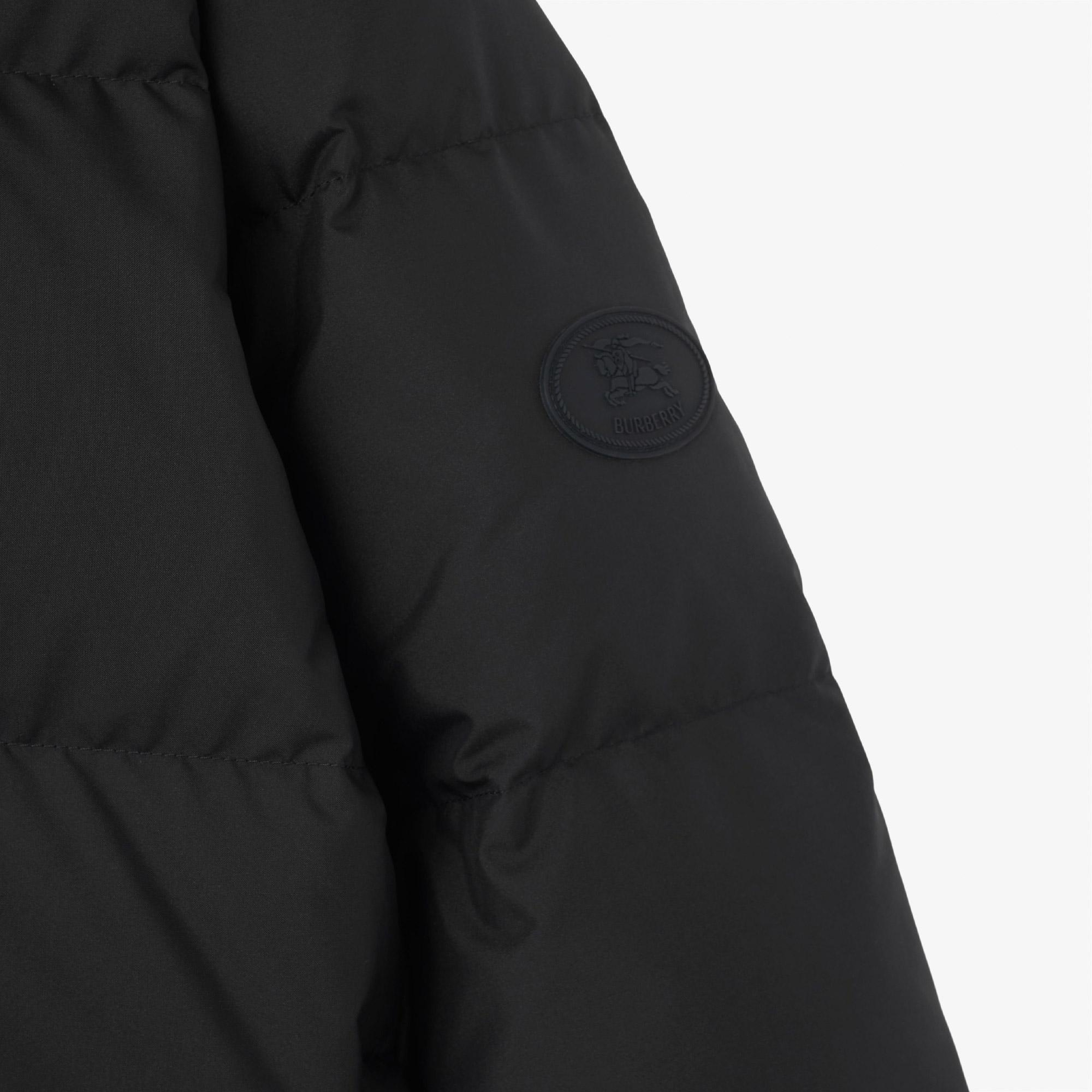 Burberry Checker-tape Ambleside Puffer Kadın Siyah Mont