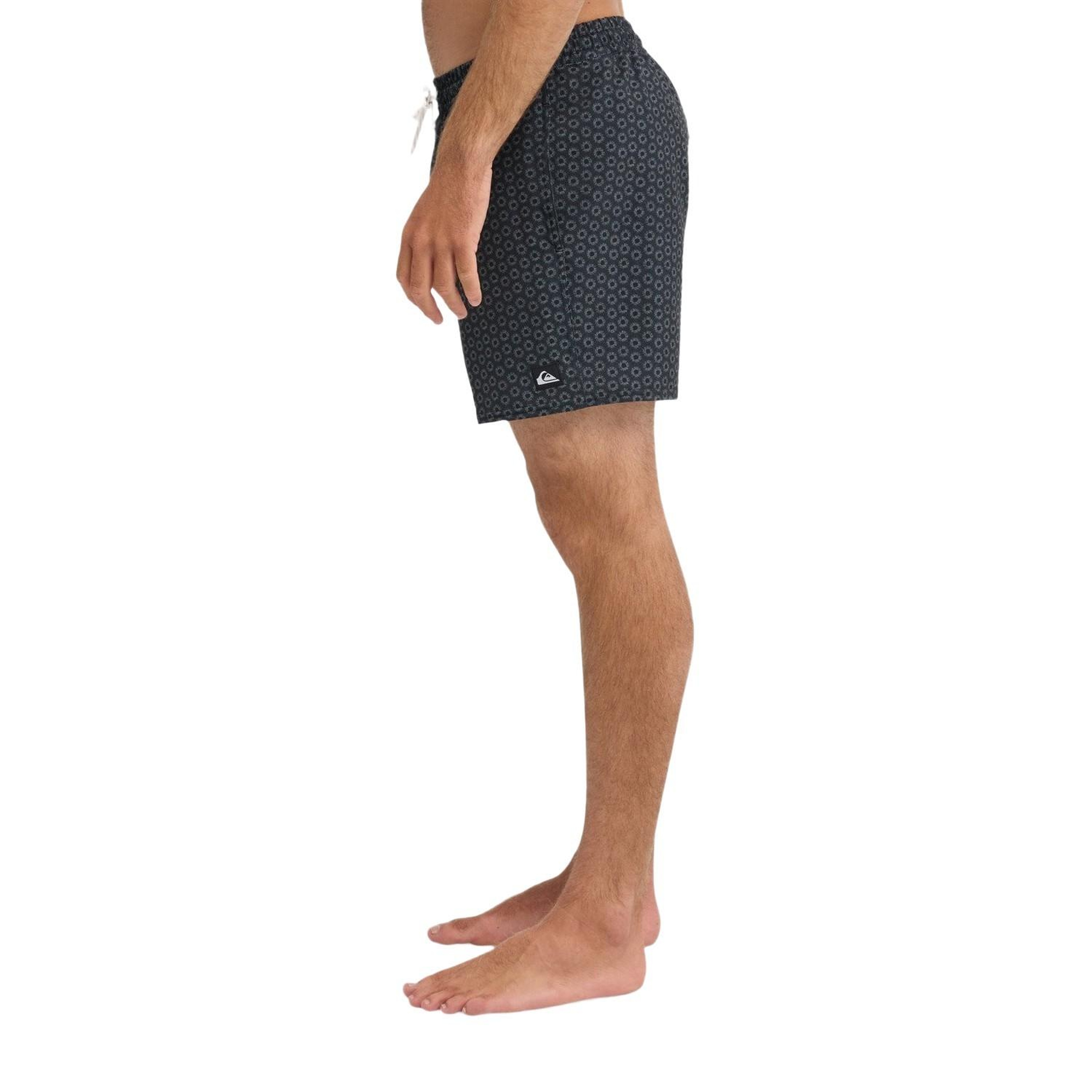 Quiksilver Stretch Printed Erkek Siyah Volley Short