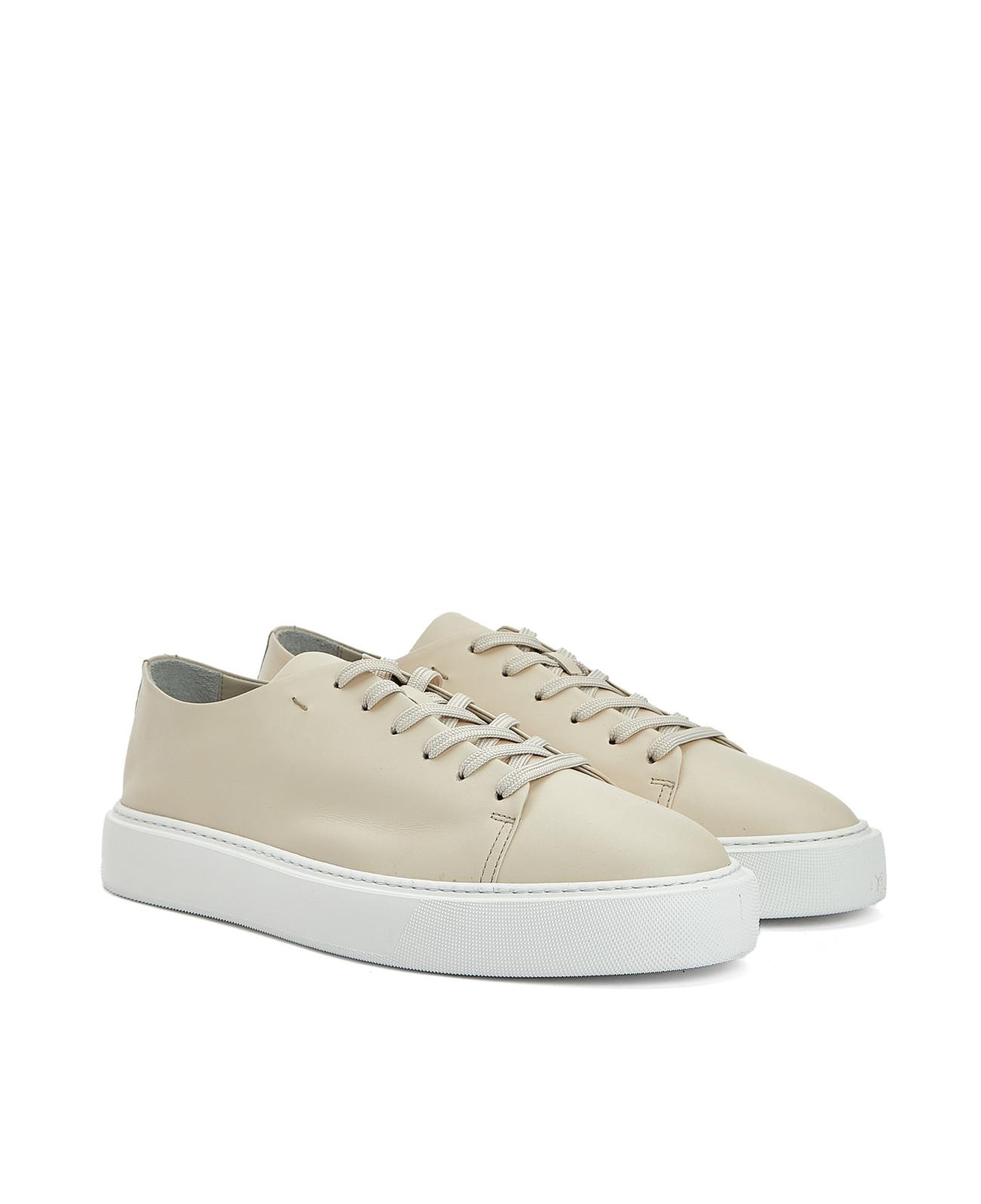Divarese Erkek Bej Bağcıklı Deri Sneaker