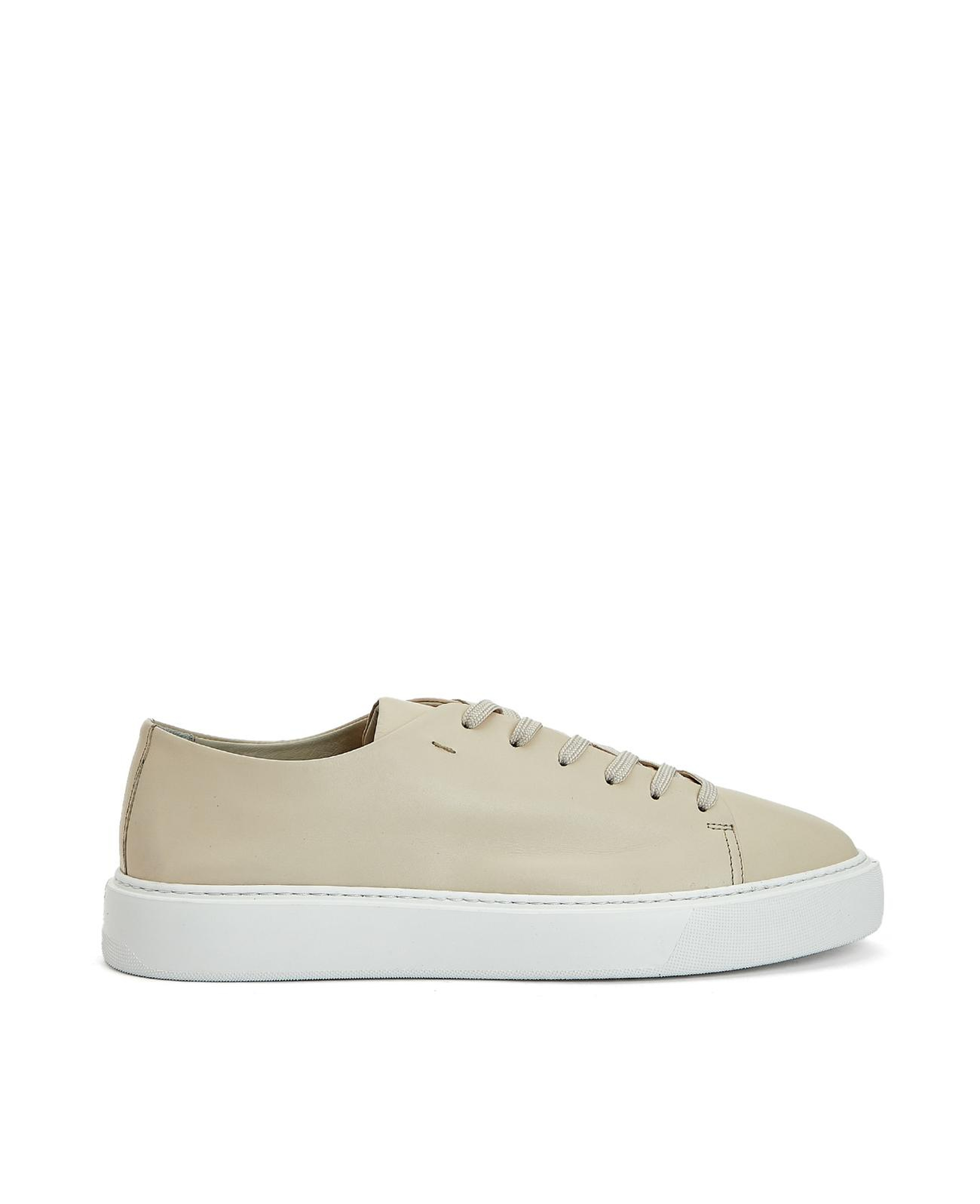 Divarese Erkek Bej Bağcıklı Deri Sneaker