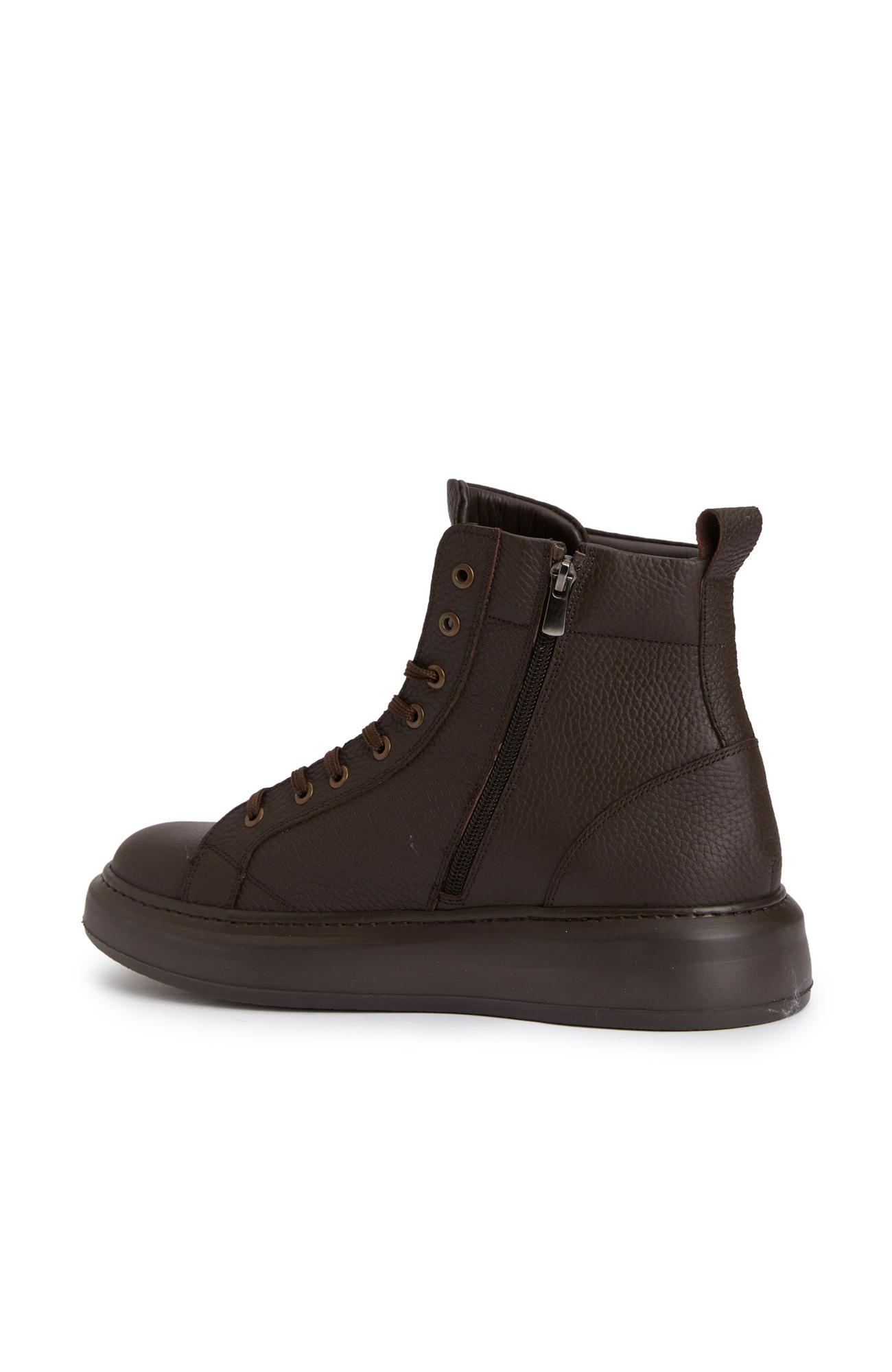 Divarese Erkek Kahverengi Deri Sneaker Bot