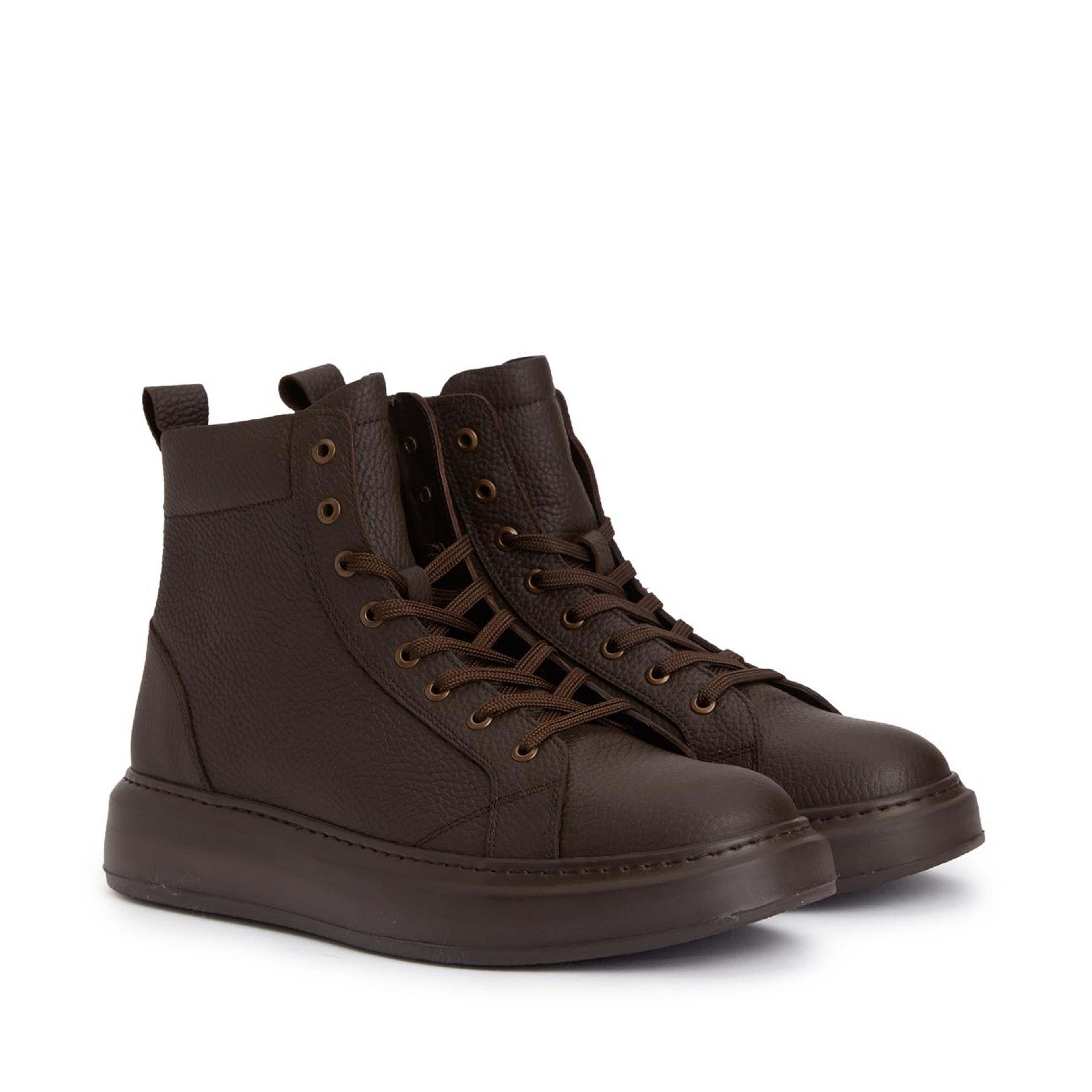 Divarese Erkek Kahverengi Deri Sneaker Bot