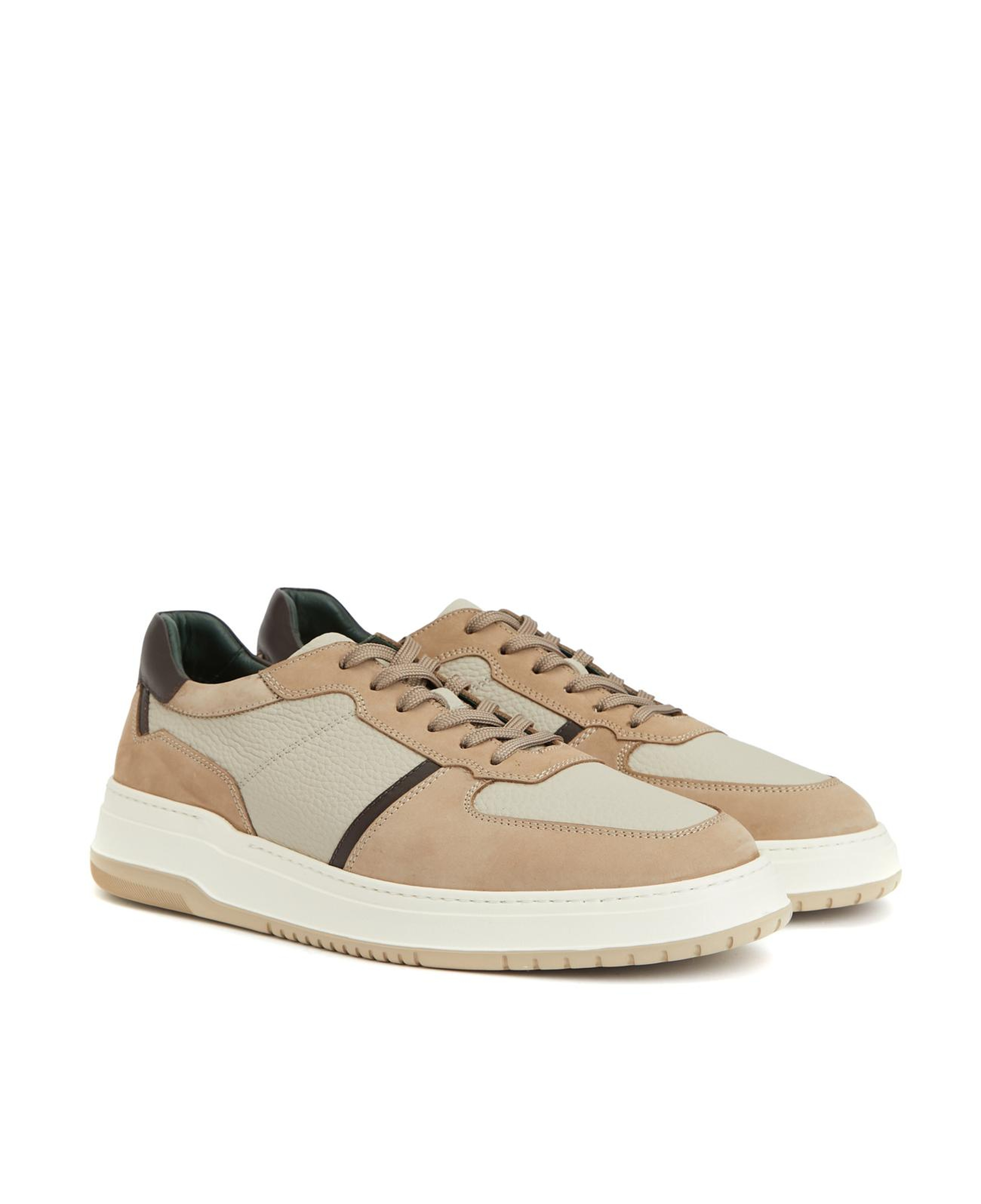 George Hogg Erkek Bej Deri Sneaker