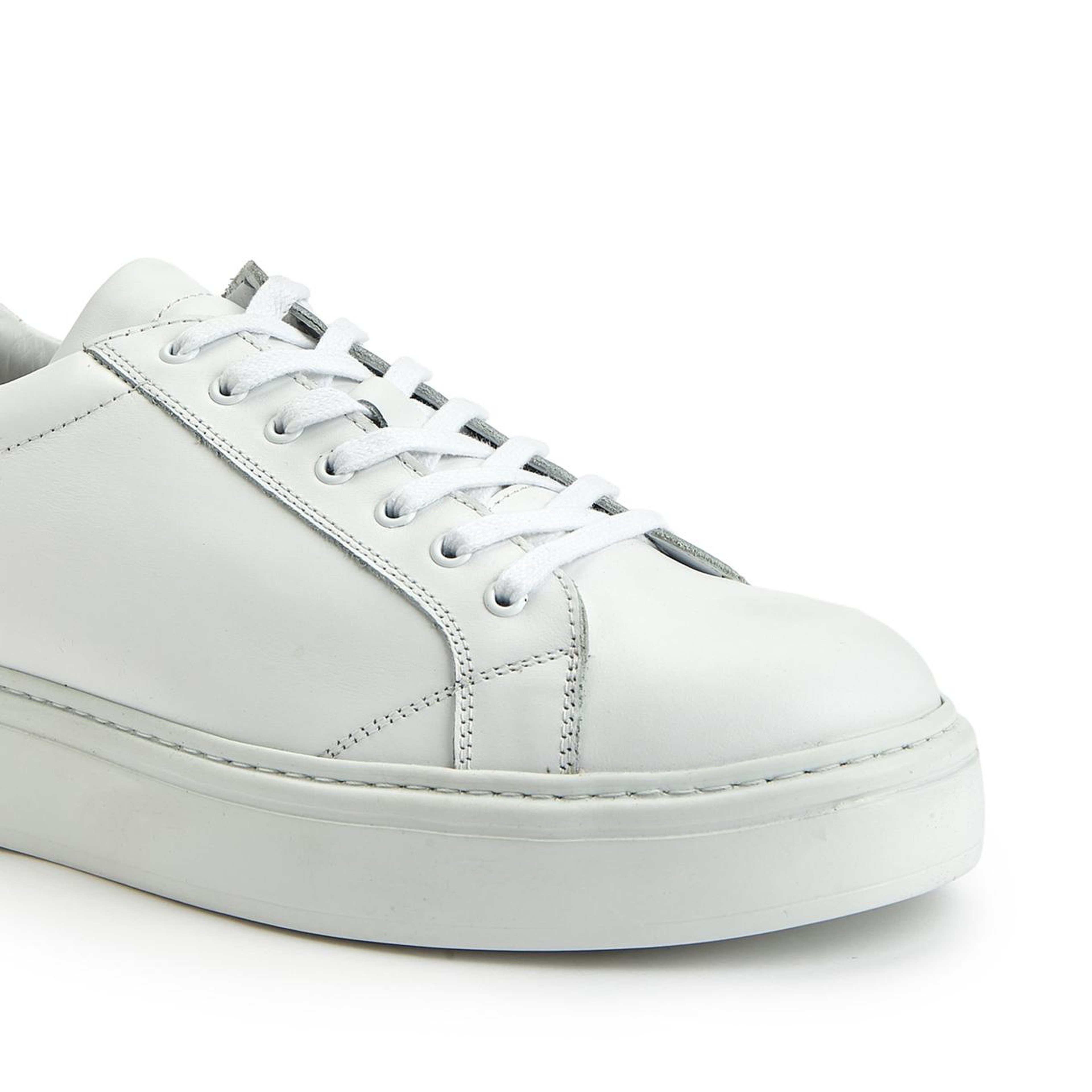 George Hogg Erkek Beyaz Deri Sneaker