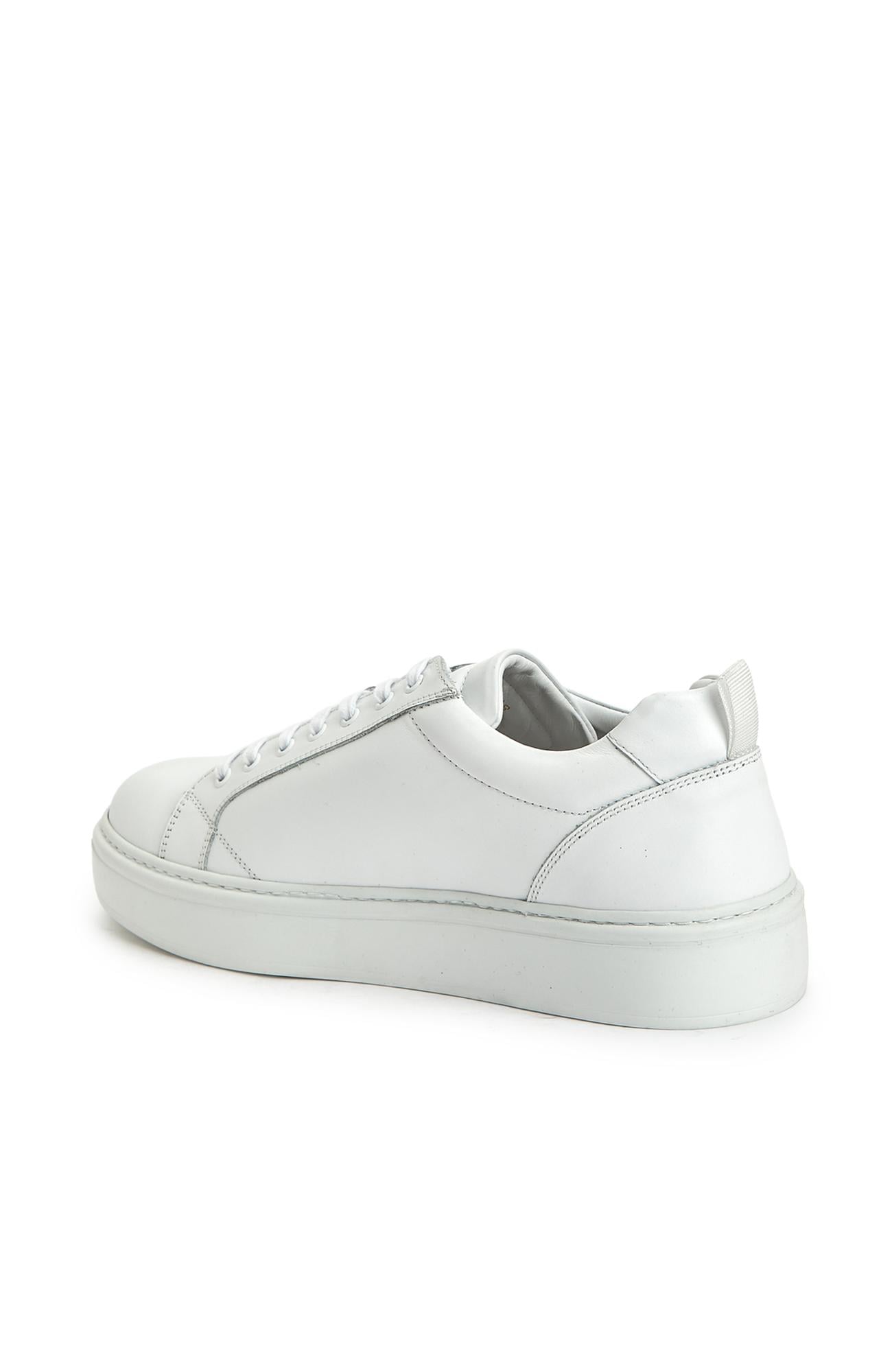 George Hogg Erkek Beyaz Deri Sneaker