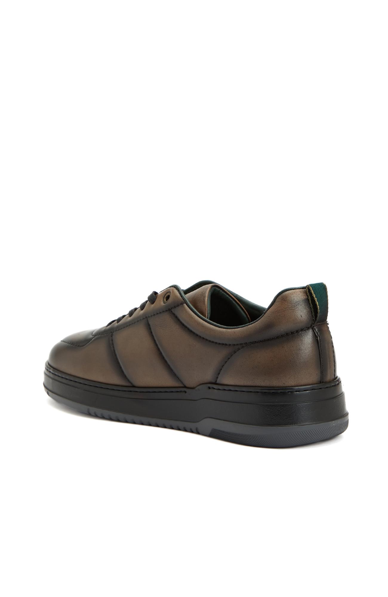 George Hogg Erkek Kahverengi Günlük Rahat Deri Sneaker