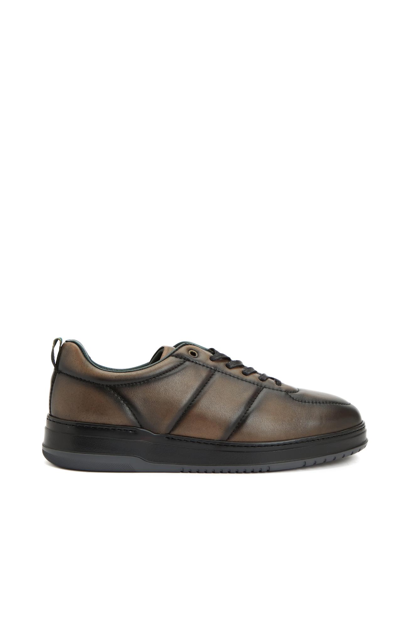 George Hogg Erkek Kahverengi Günlük Rahat Deri Sneaker