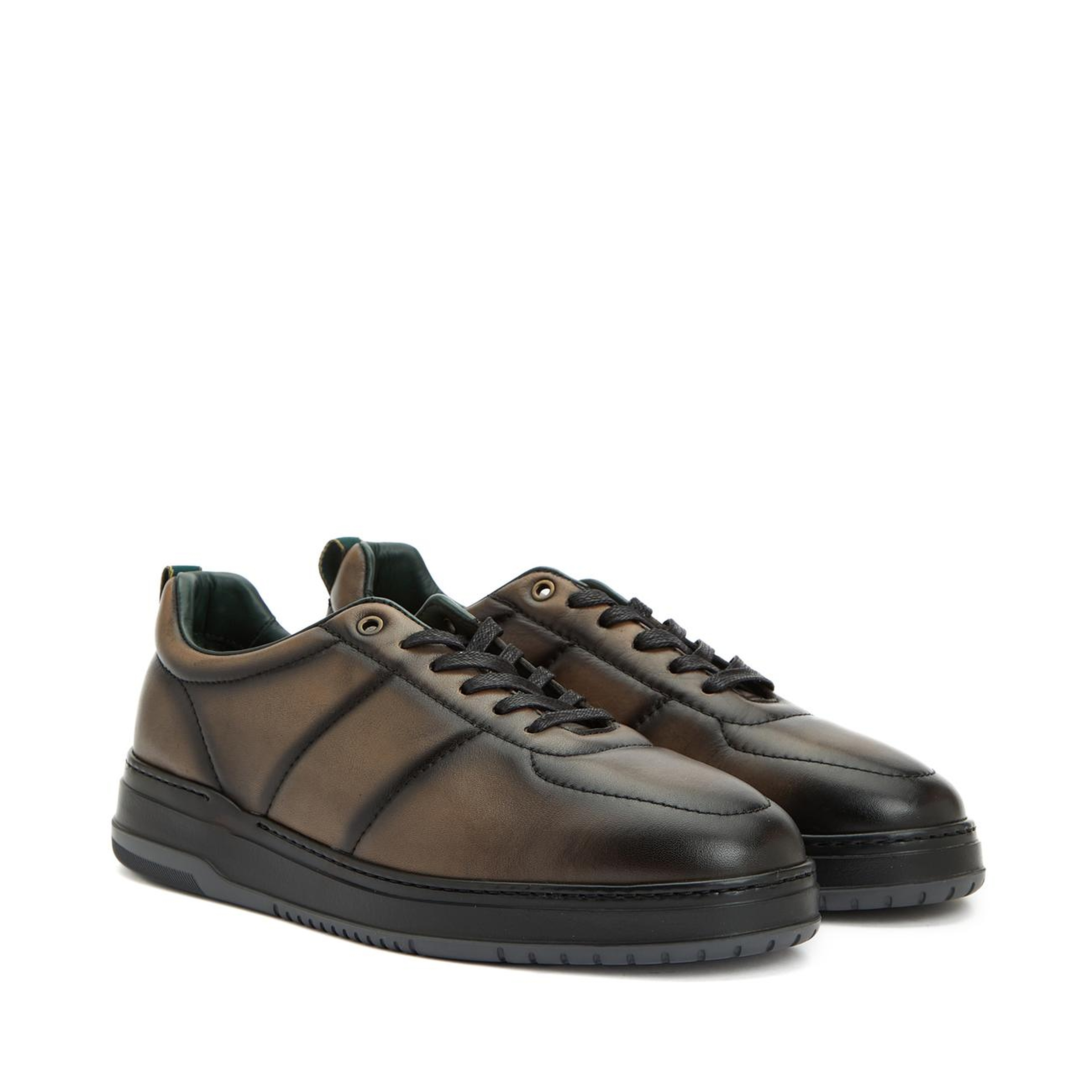 George Hogg Erkek Kahverengi Günlük Rahat Deri Sneaker