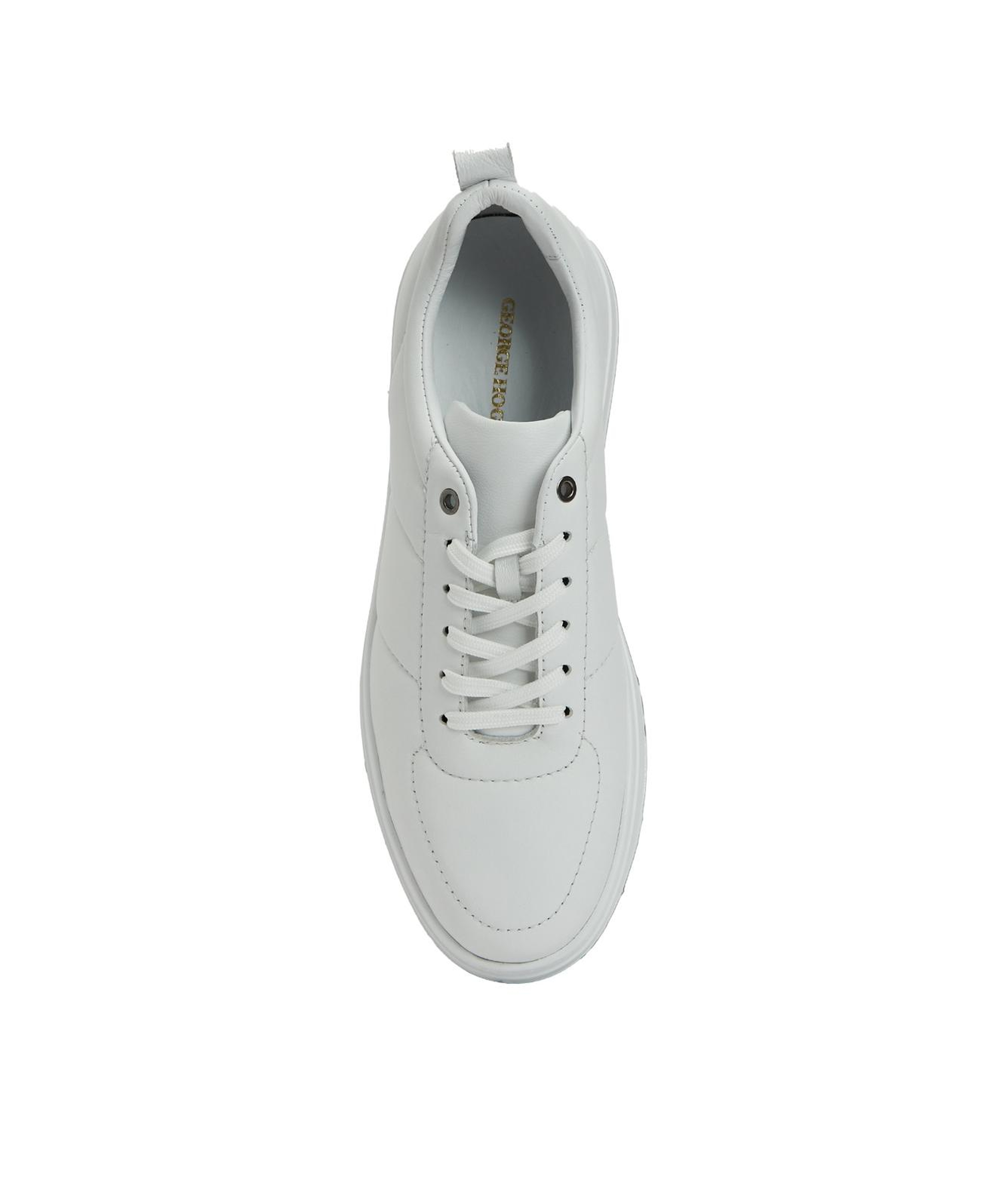 George Hogg Erkek Beyaz Deri Sneaker