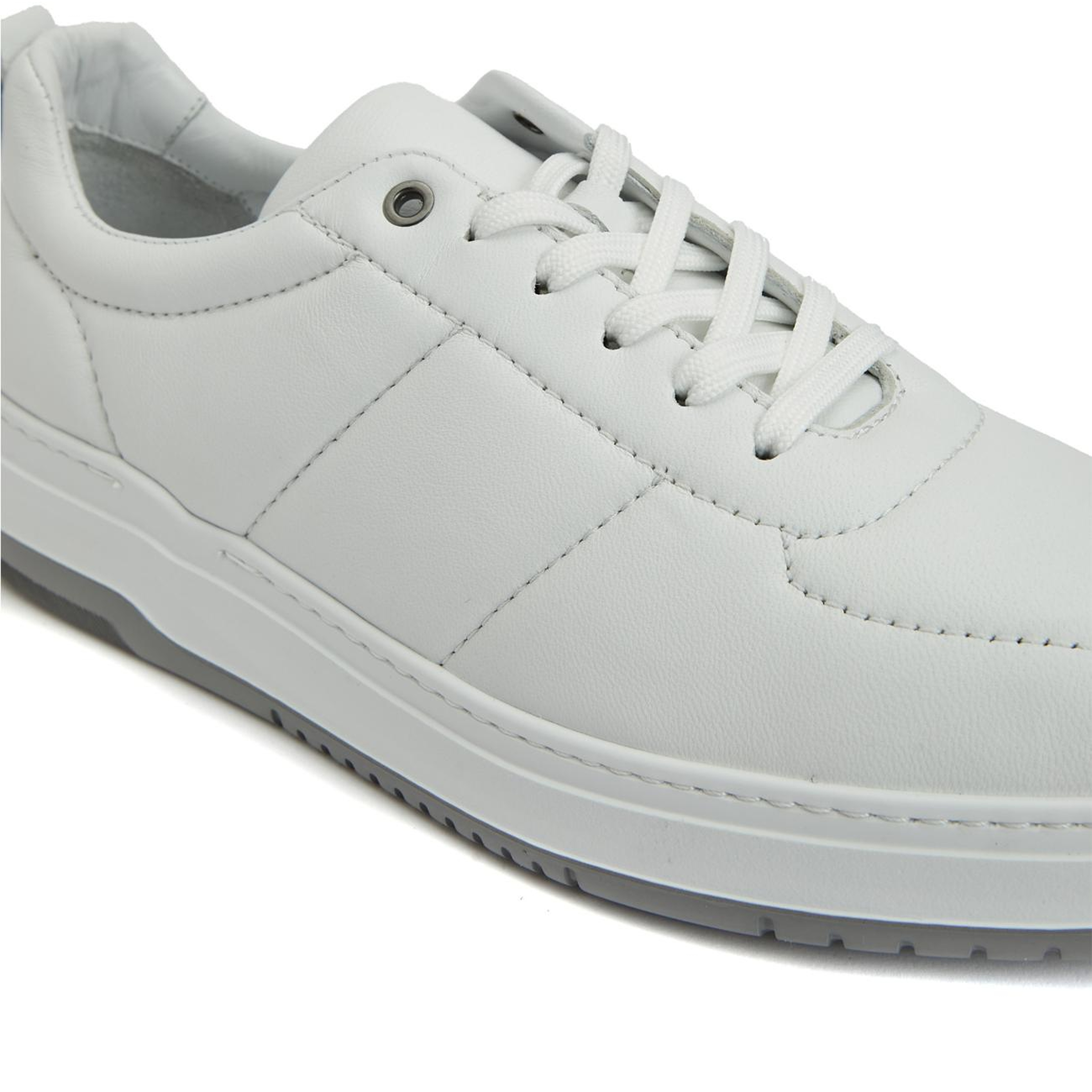George Hogg Erkek Beyaz Deri Sneaker