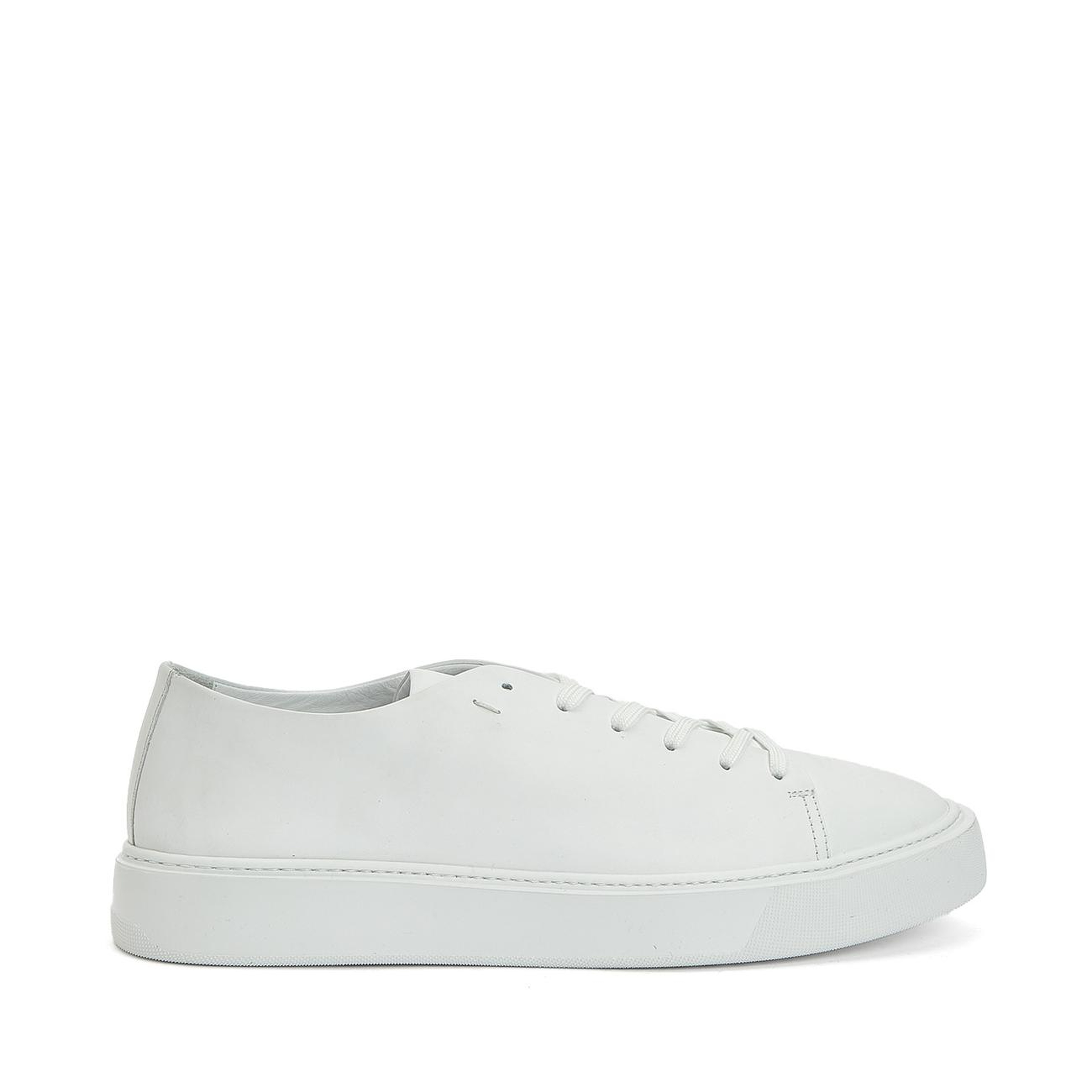 Divarese Erkek Beyaz Bağcıklı Deri Sneaker