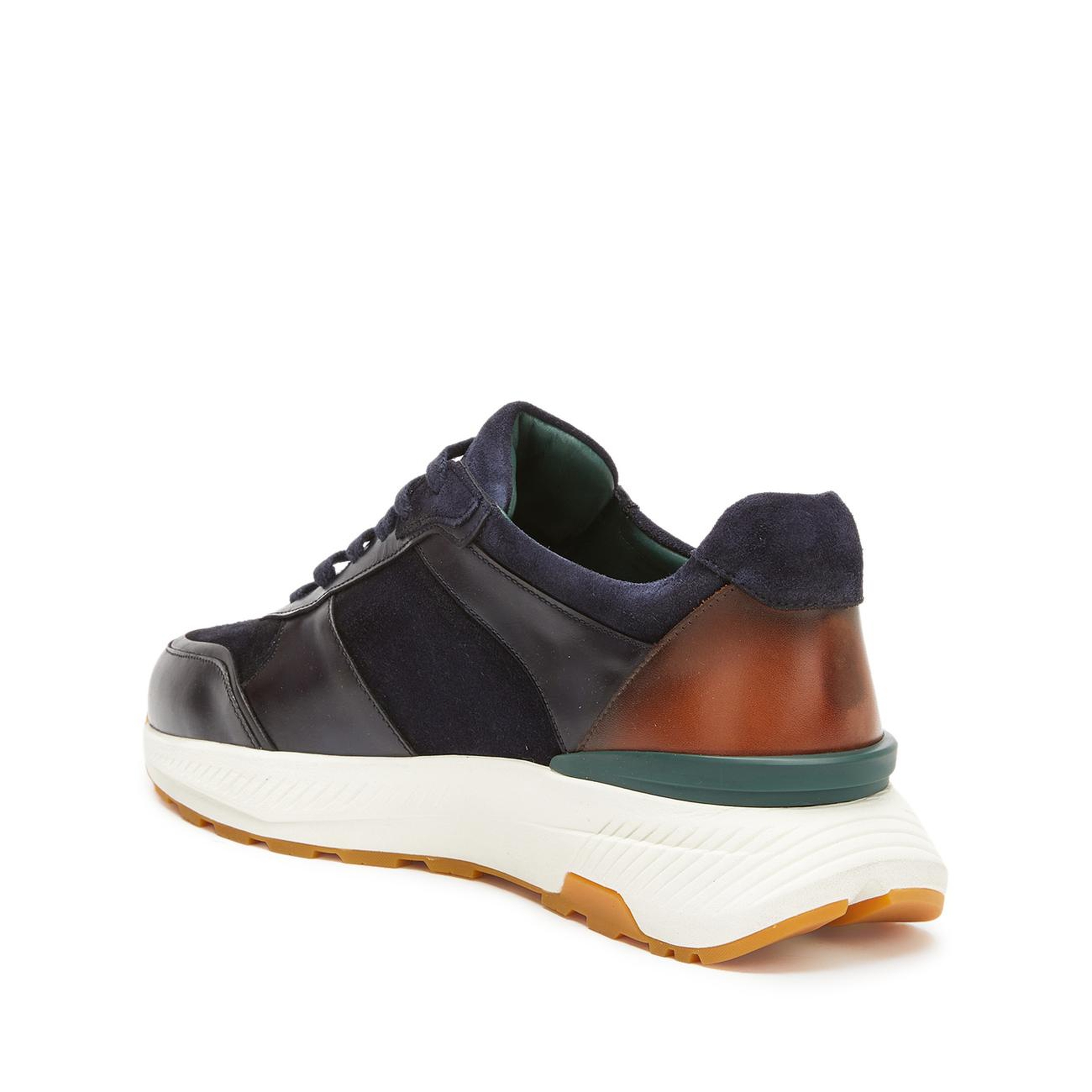George Hogg Erkek Lacivert Vibram Taban Detaylı Deri Sneaker