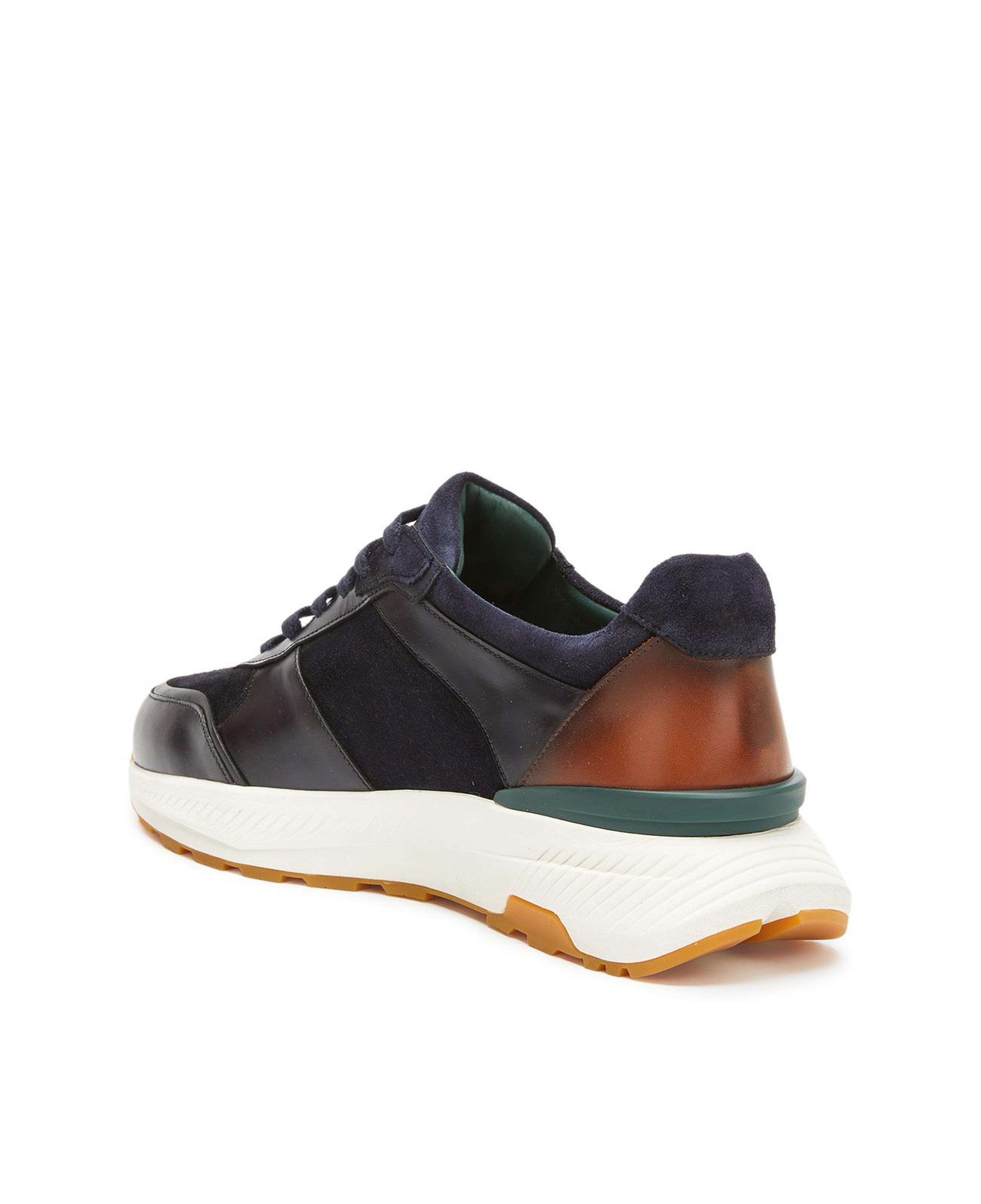 George Hogg Erkek Lacivert Vibram Taban Detaylı Deri Sneaker