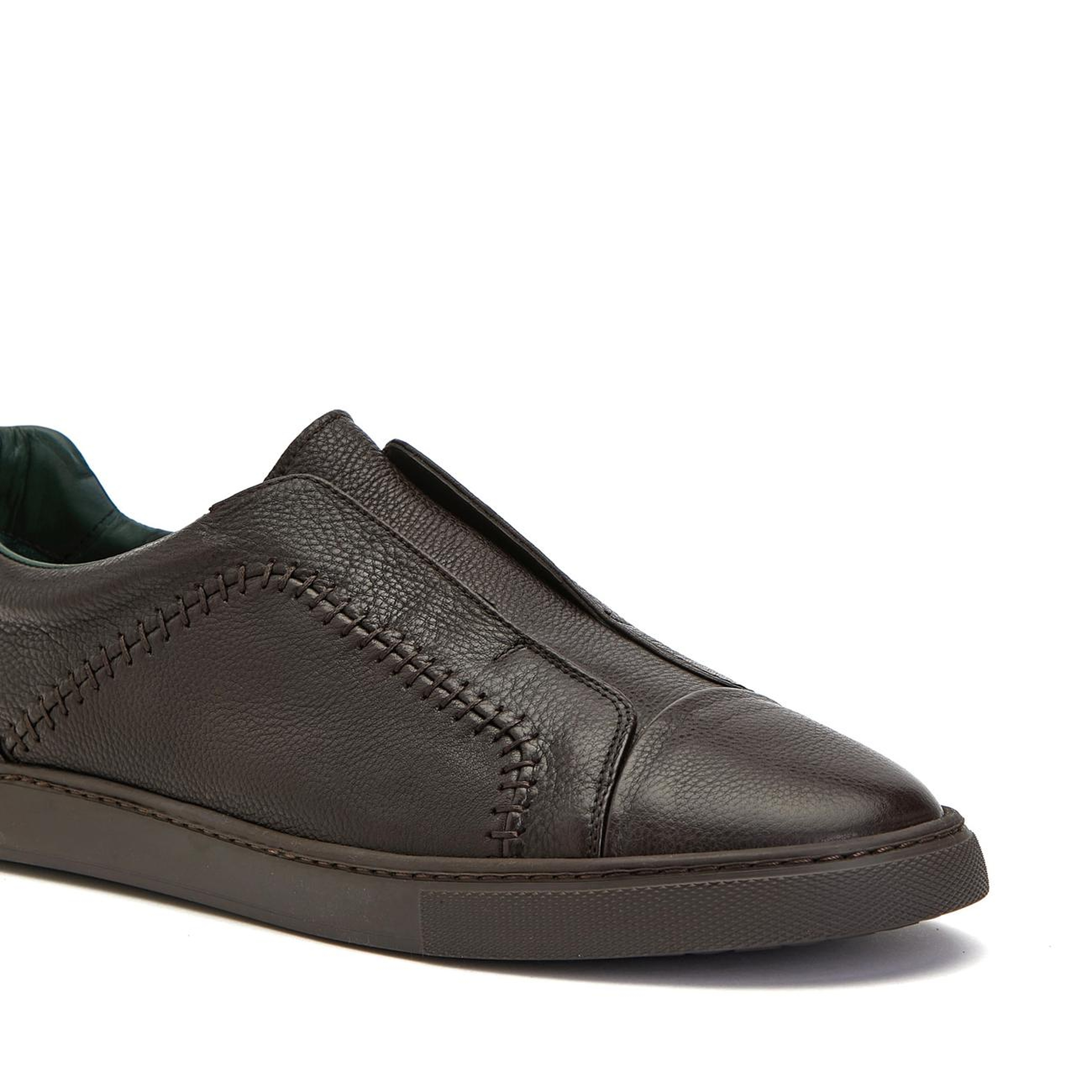 George Hogg Erkek Acı Kahve Saraç Detaylı Deri Sneaker