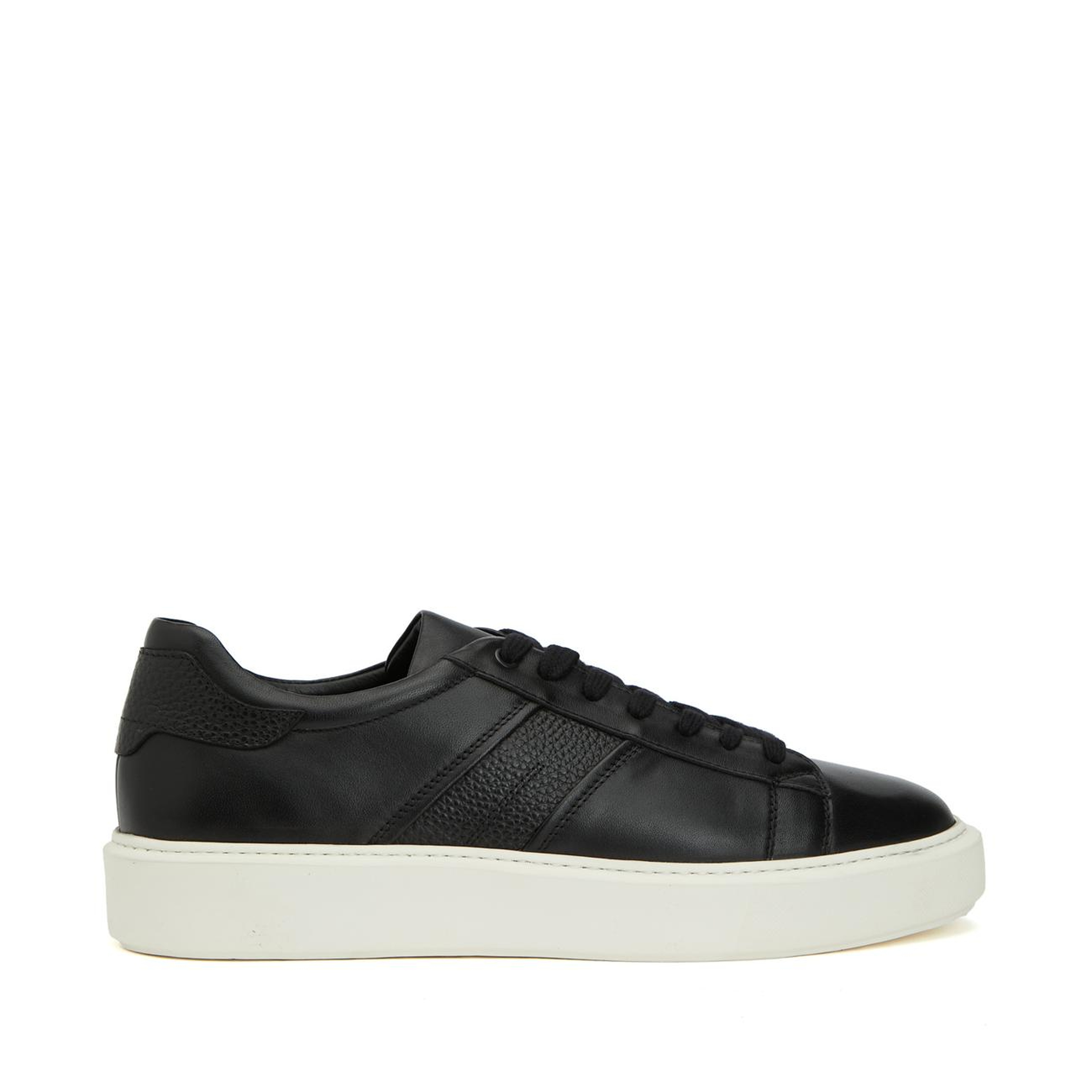 Divarese Erkek Siyah Günlük Deri Sneaker
