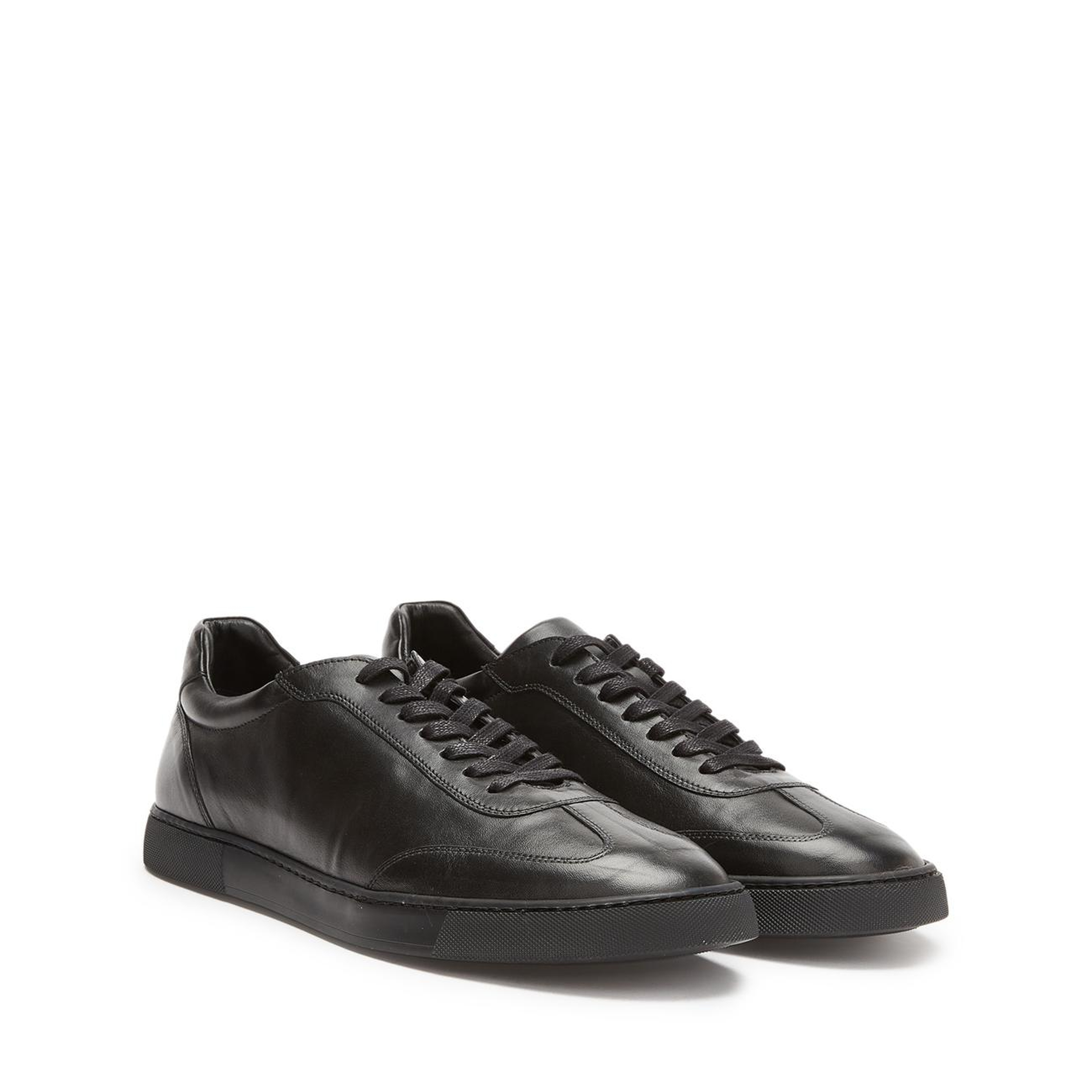 Divarese Erkek Siyah Günlük Rahat Deri Sneaker