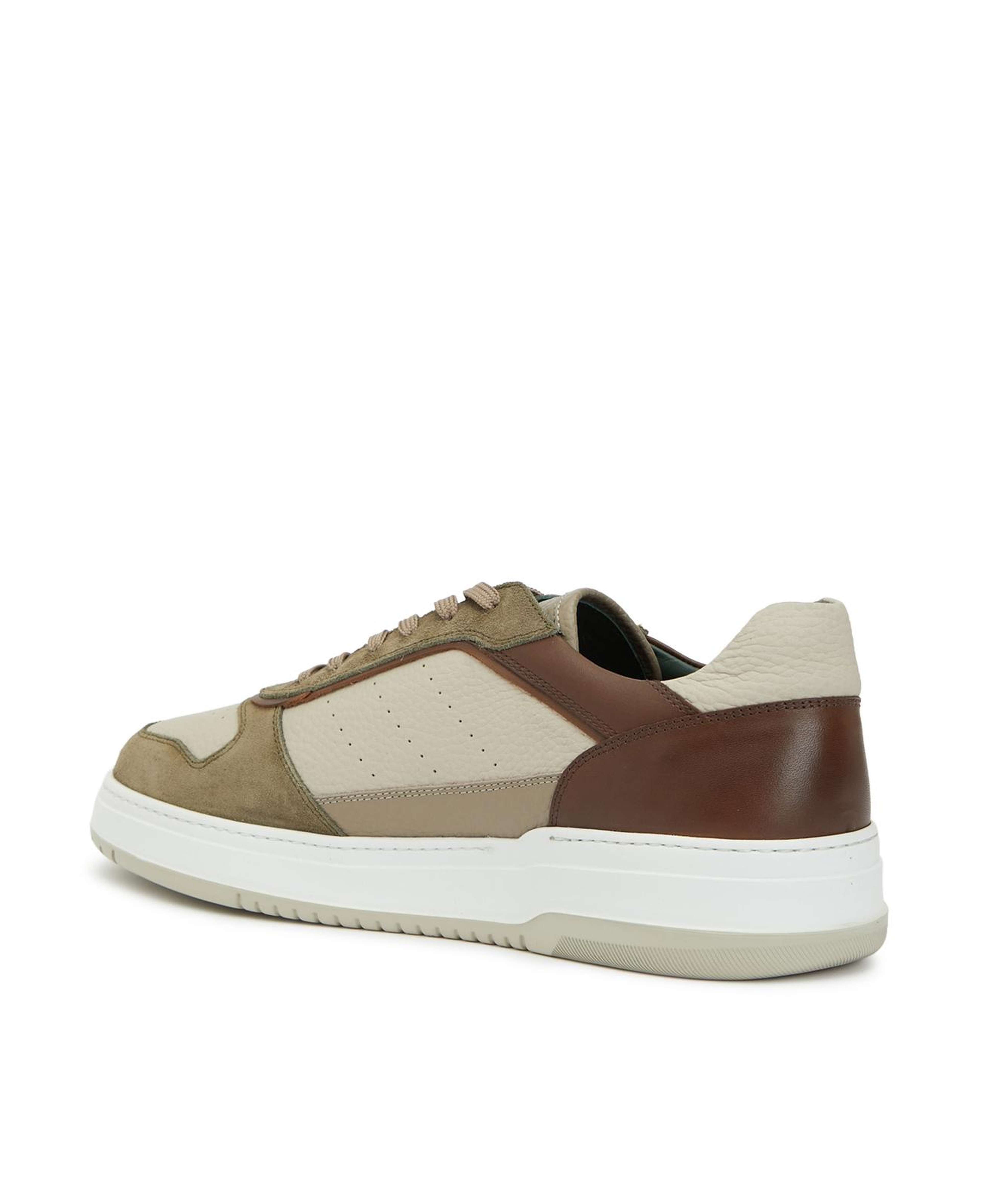 George Hogg Erkek Haki Bej Deri Sneaker