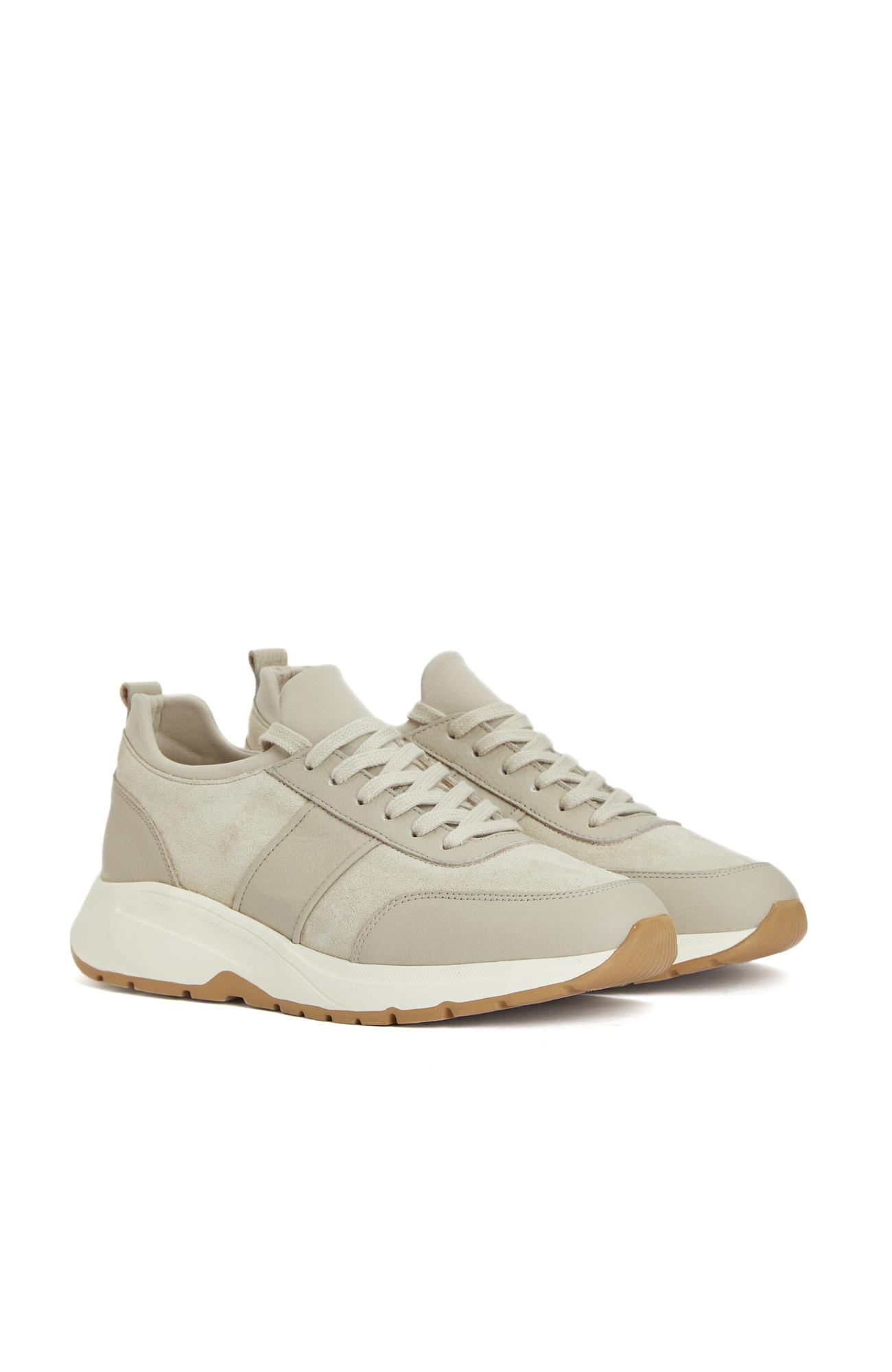 Divarese Erkek Bej Günlük Rahat Süet Sneaker