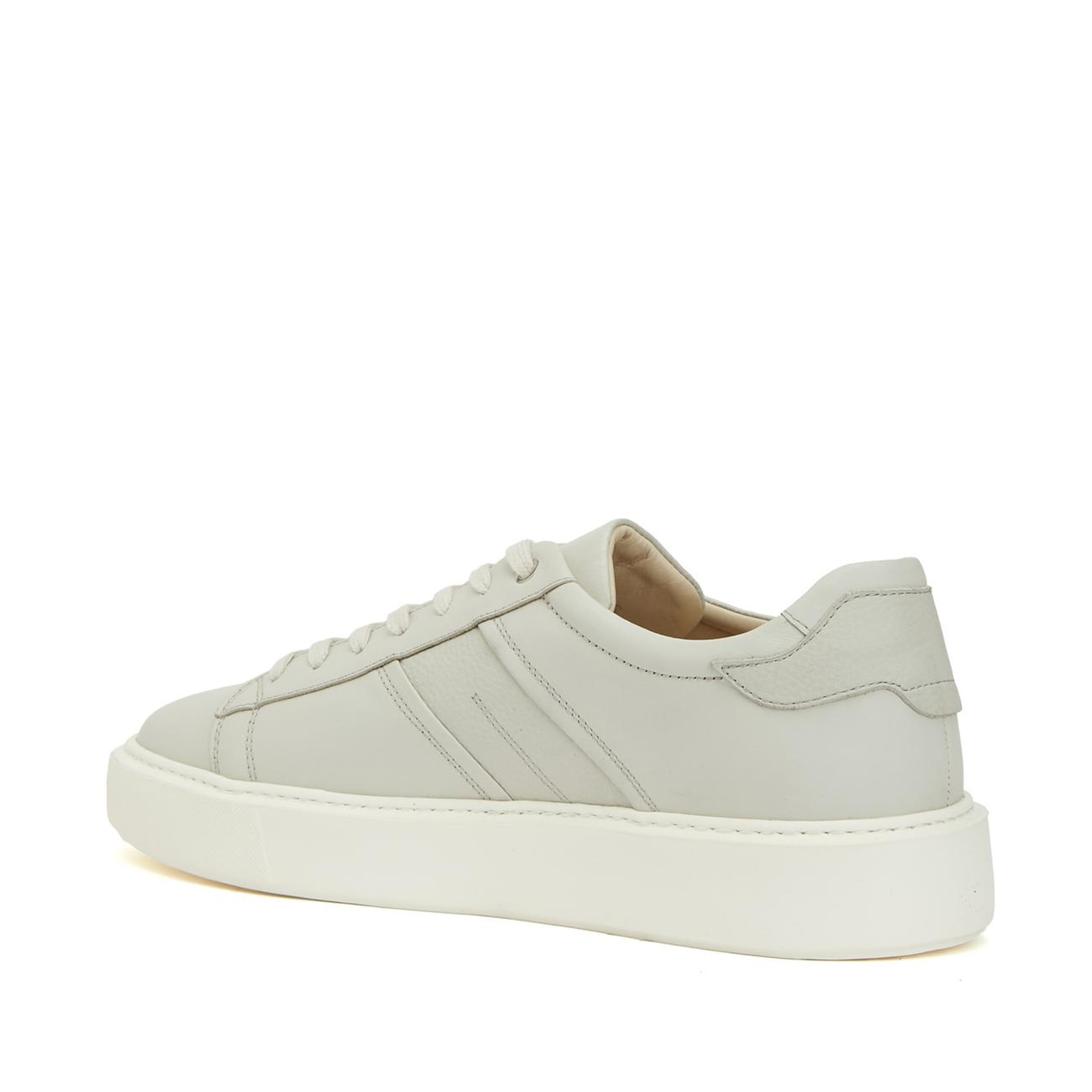 Divarese Erkek Kırık Beyaz Günlük Deri Sneaker