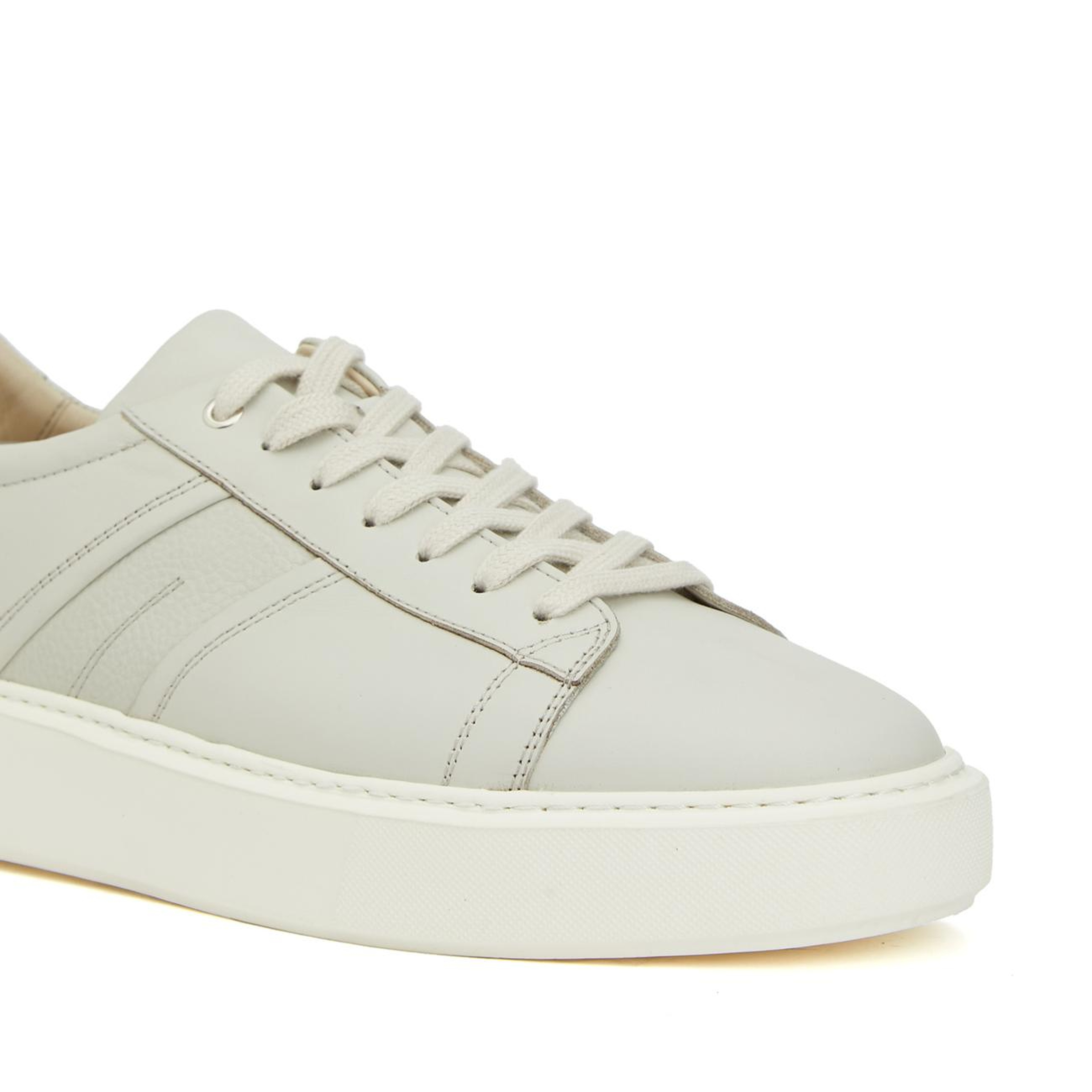 Divarese Erkek Kırık Beyaz Günlük Deri Sneaker