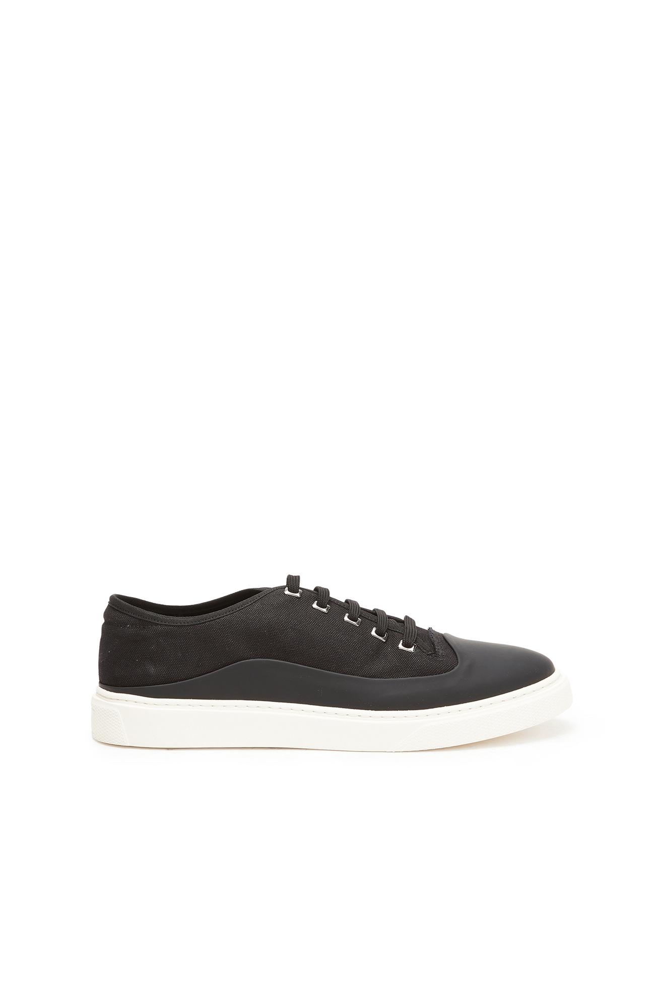 Divarese Erkek Siyah Bağcıklı Deri Sneaker