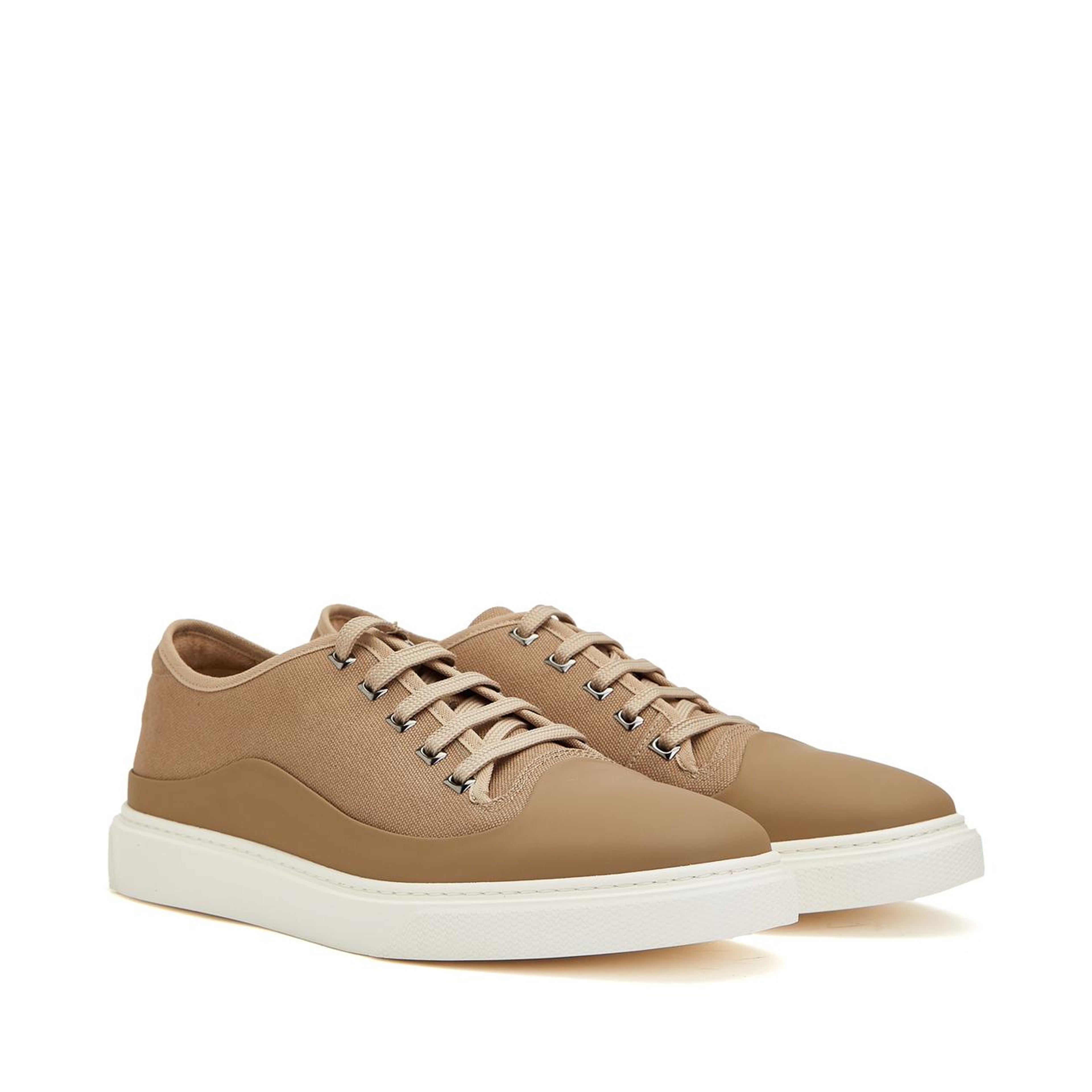 Divarese Erkek Camel Süet Detaylı Deri Sneaker