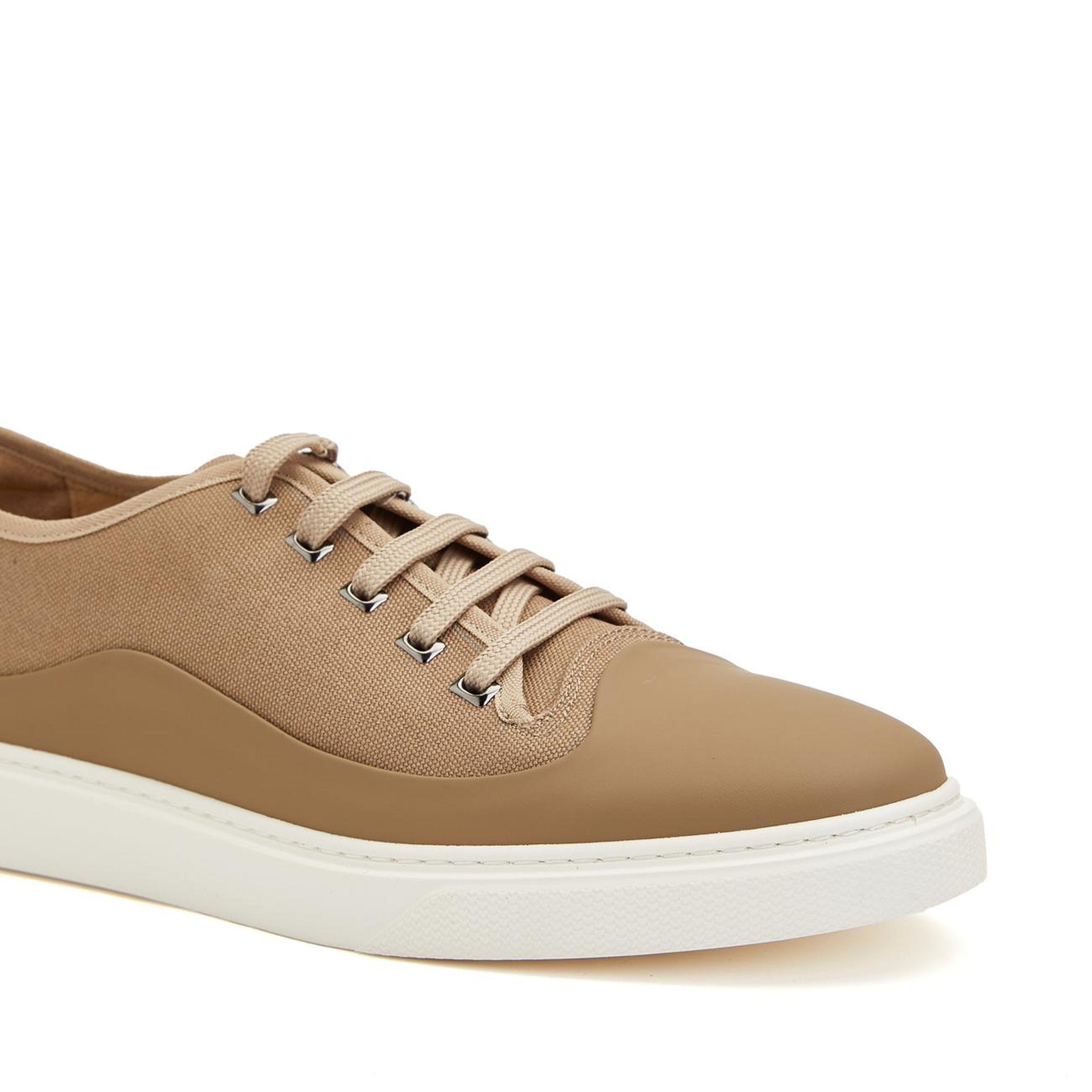 Divarese Erkek Camel Süet Detaylı Deri Sneaker