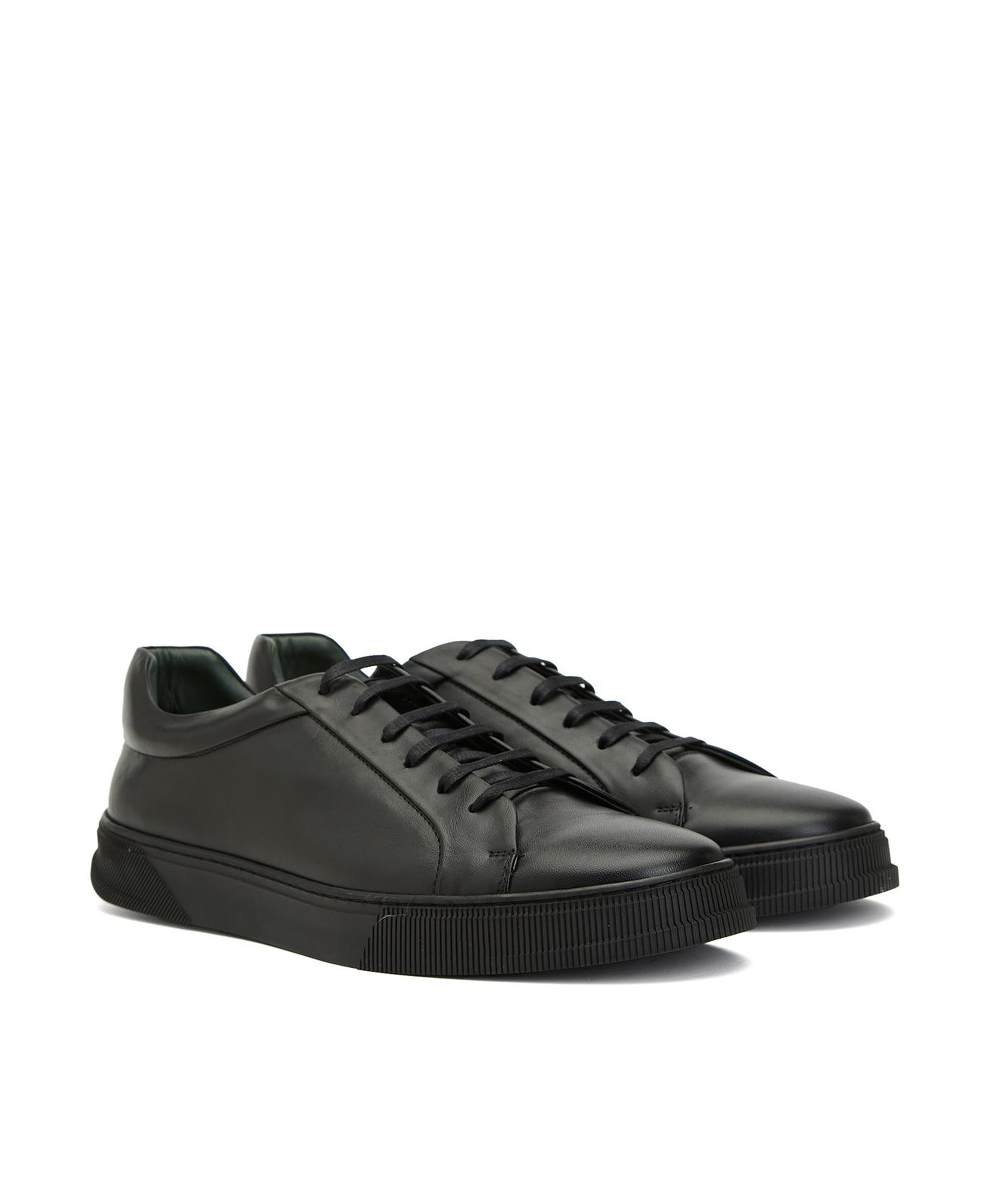 George Hogg Erkek Siyah Günlük Rahat Deri Sneaker