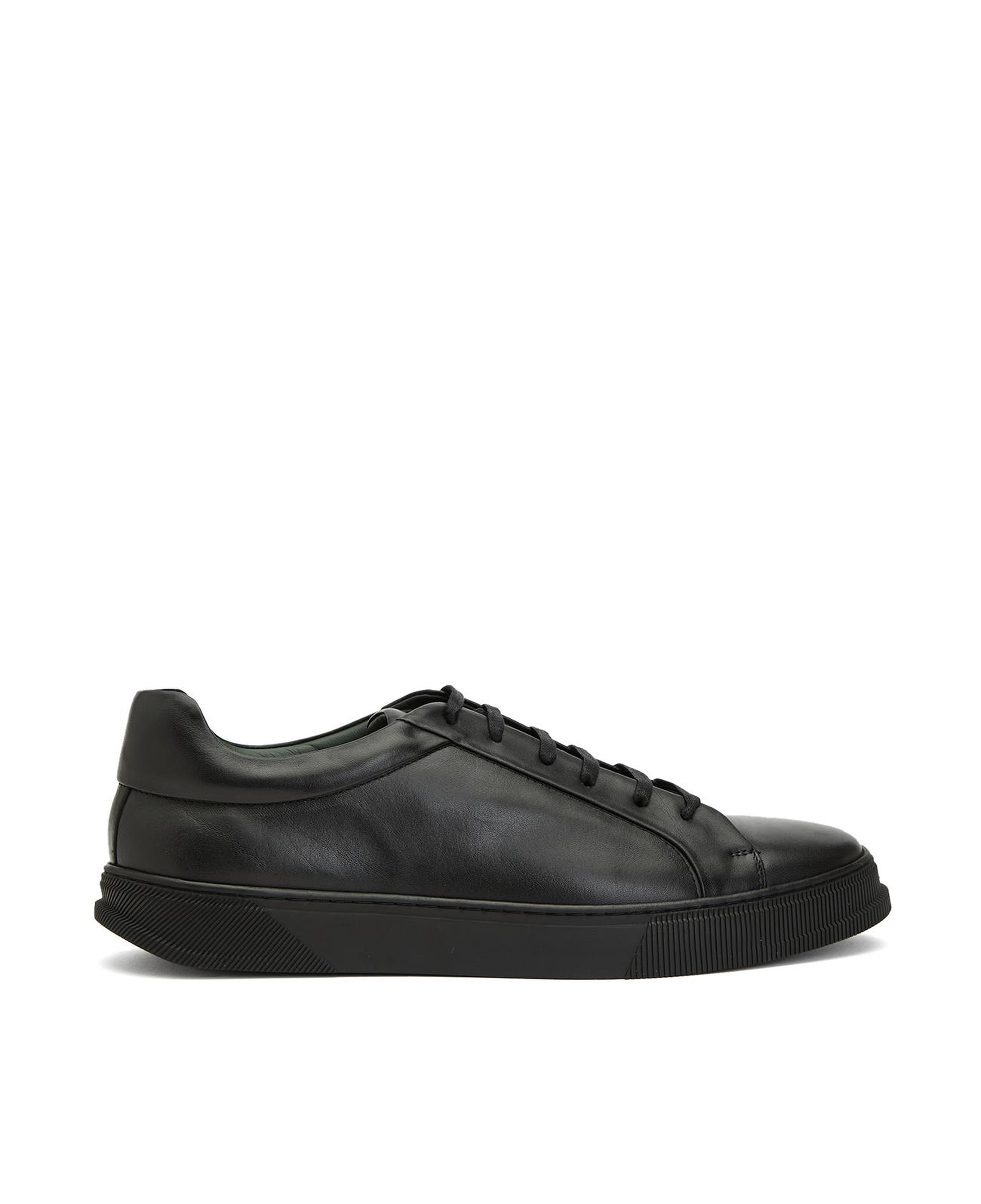 George Hogg Erkek Siyah Günlük Rahat Deri Sneaker