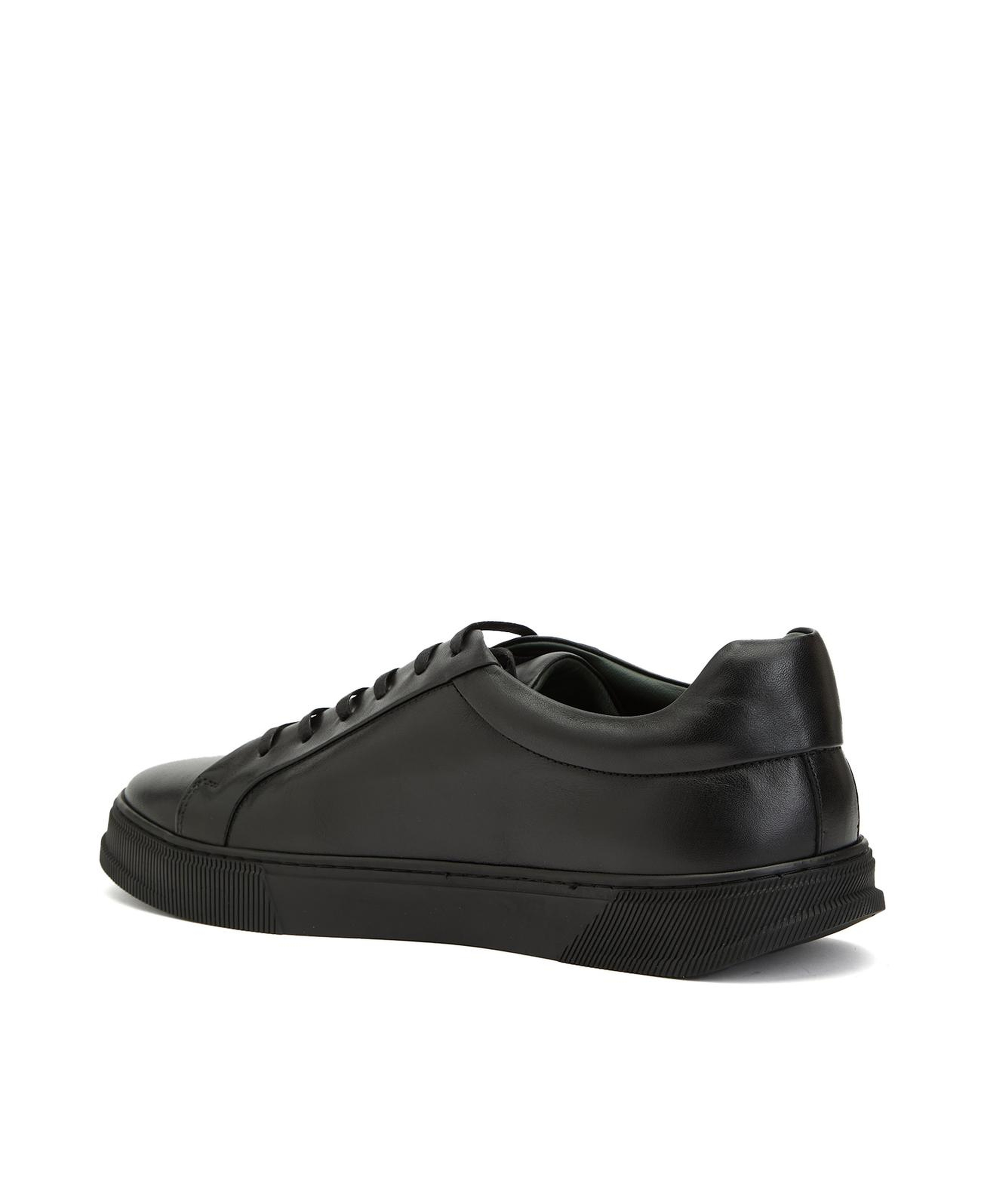 George Hogg Erkek Siyah Günlük Rahat Deri Sneaker