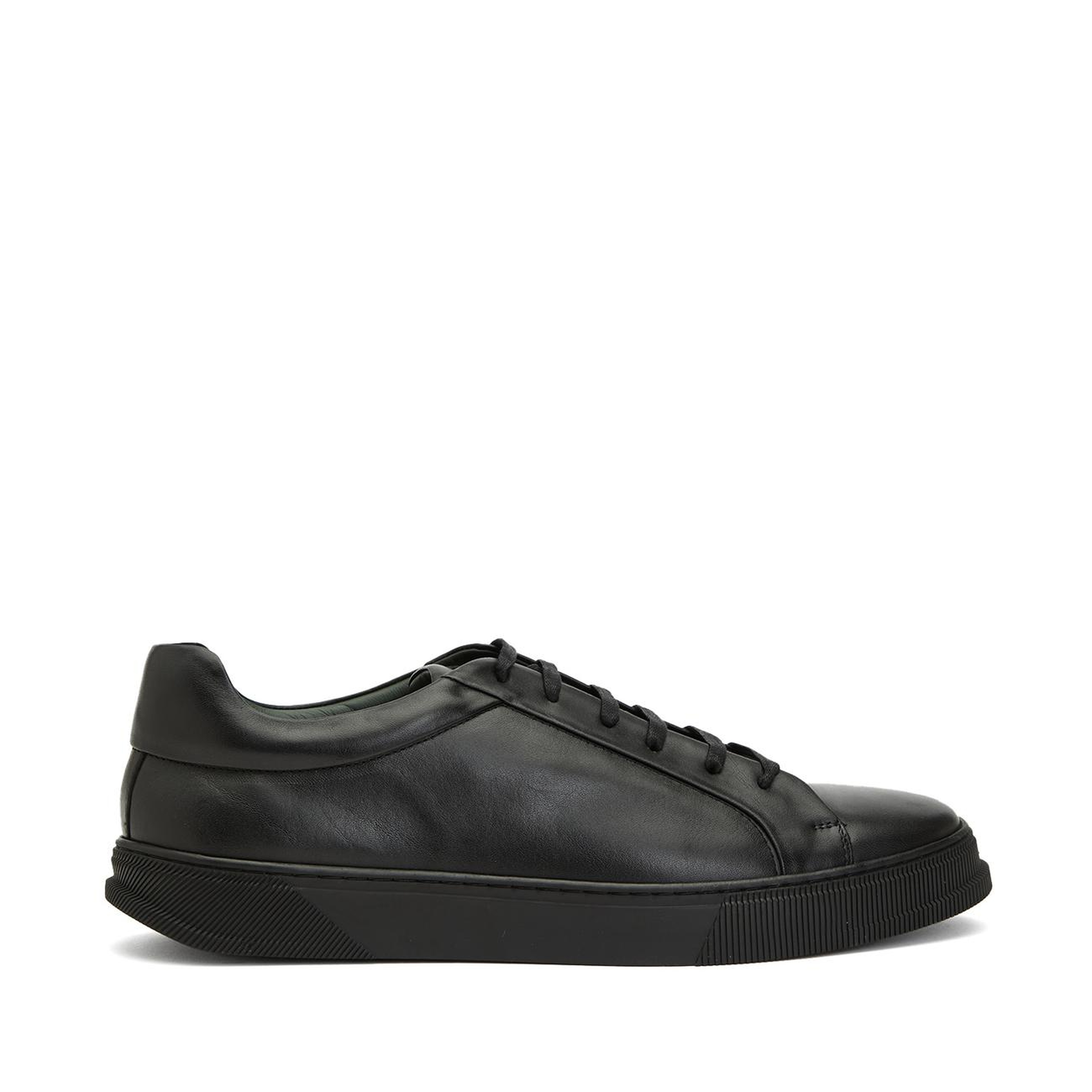 George Hogg Erkek Siyah Günlük Rahat Deri Sneaker