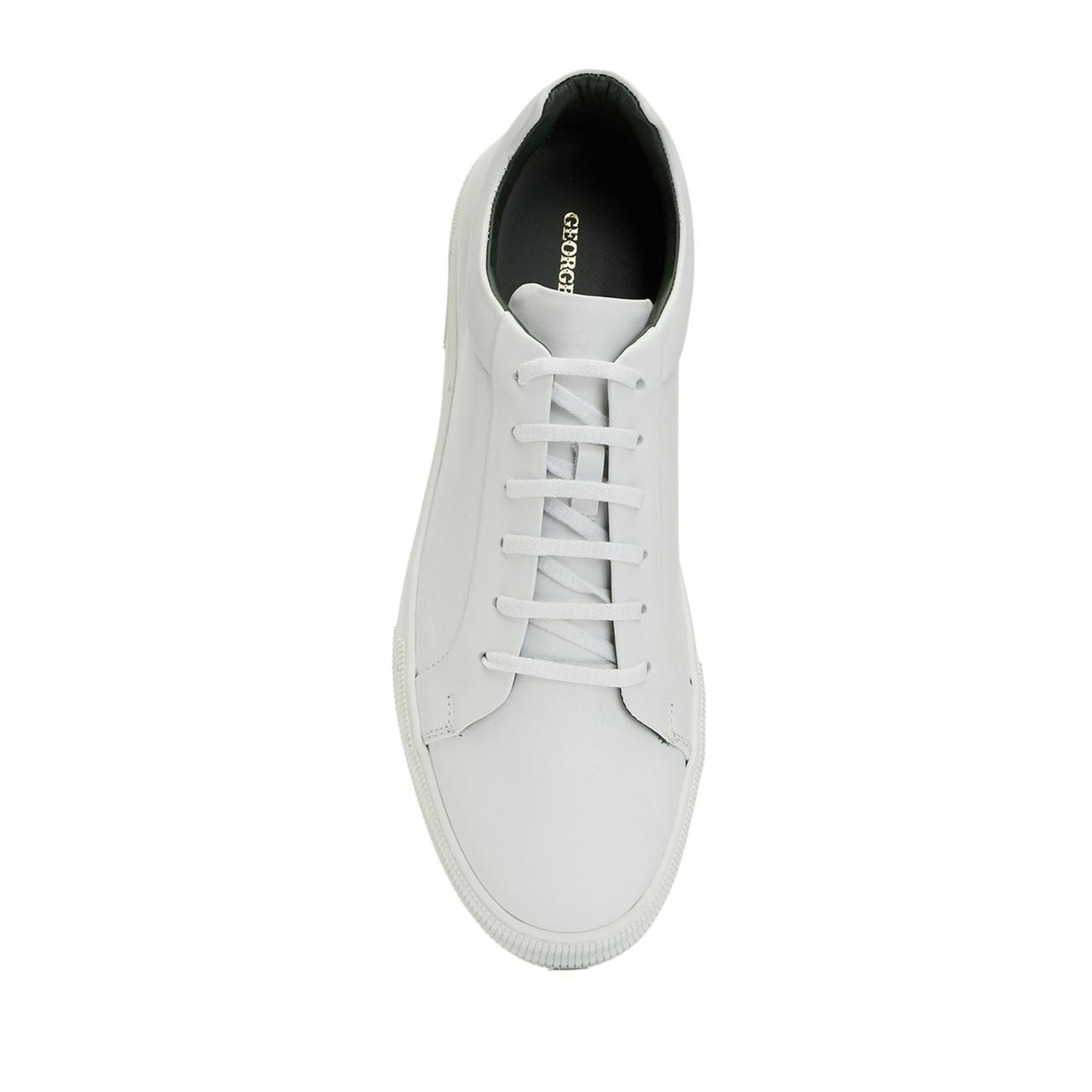 George Hogg Erkek Beyaz Günlük Rahat Deri Sneaker