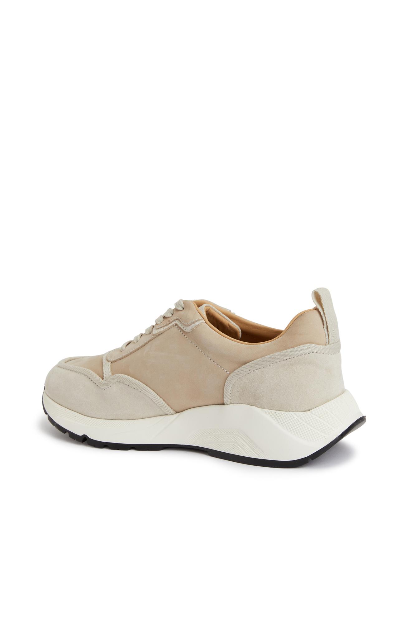 George Hogg Erkek Bej Deri Sneaker