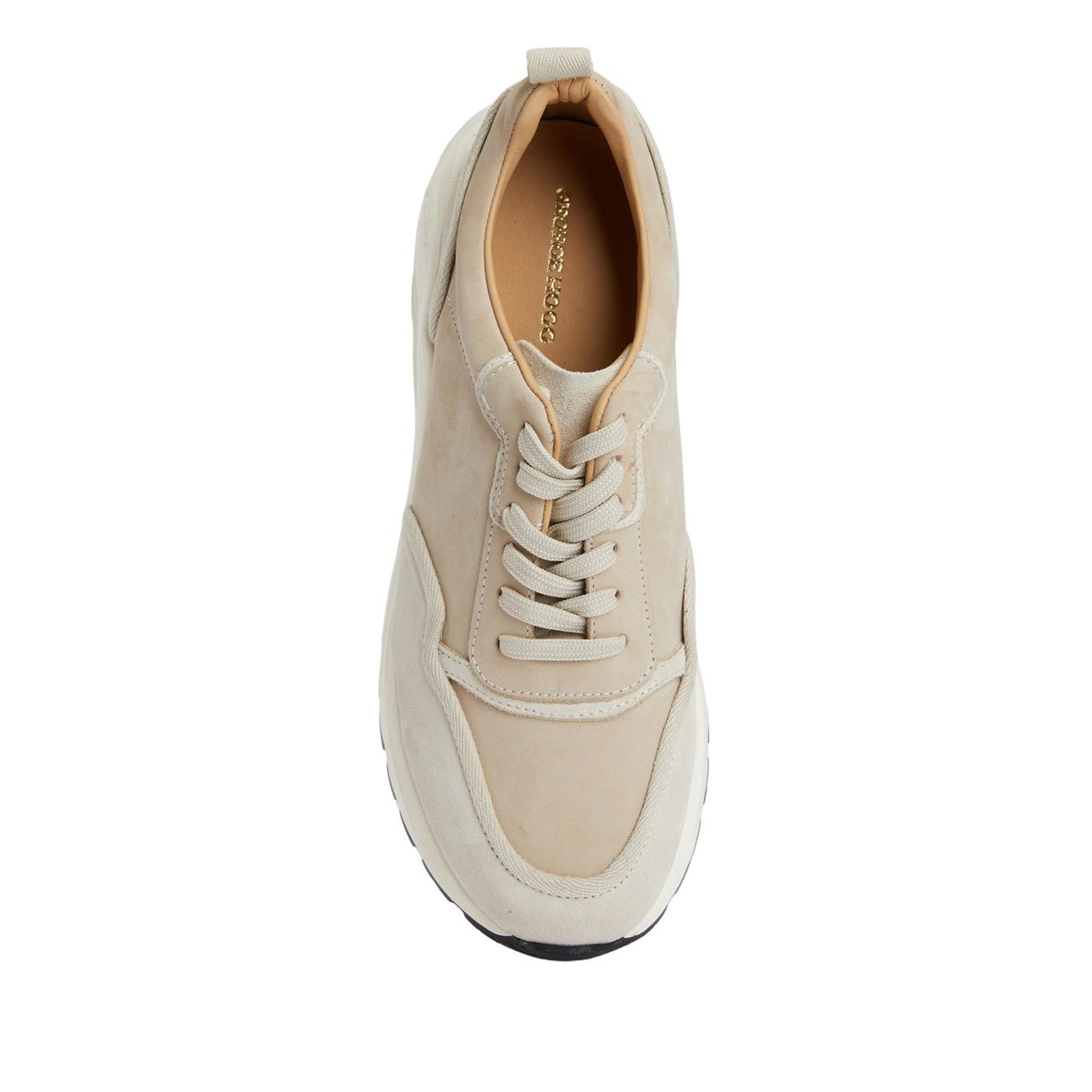 George Hogg Erkek Bej Deri Sneaker